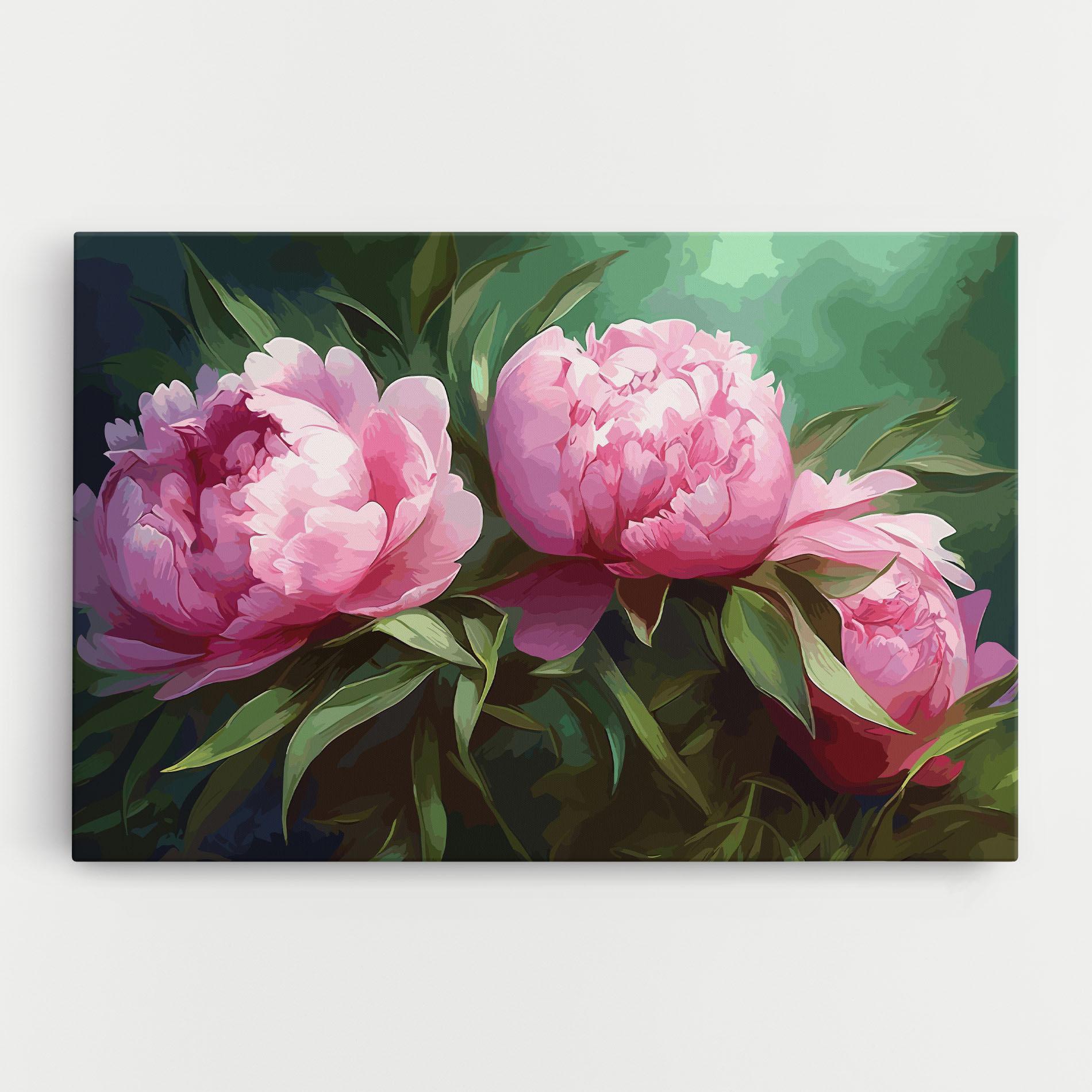 Vászonkép Peonies Art mockup 0