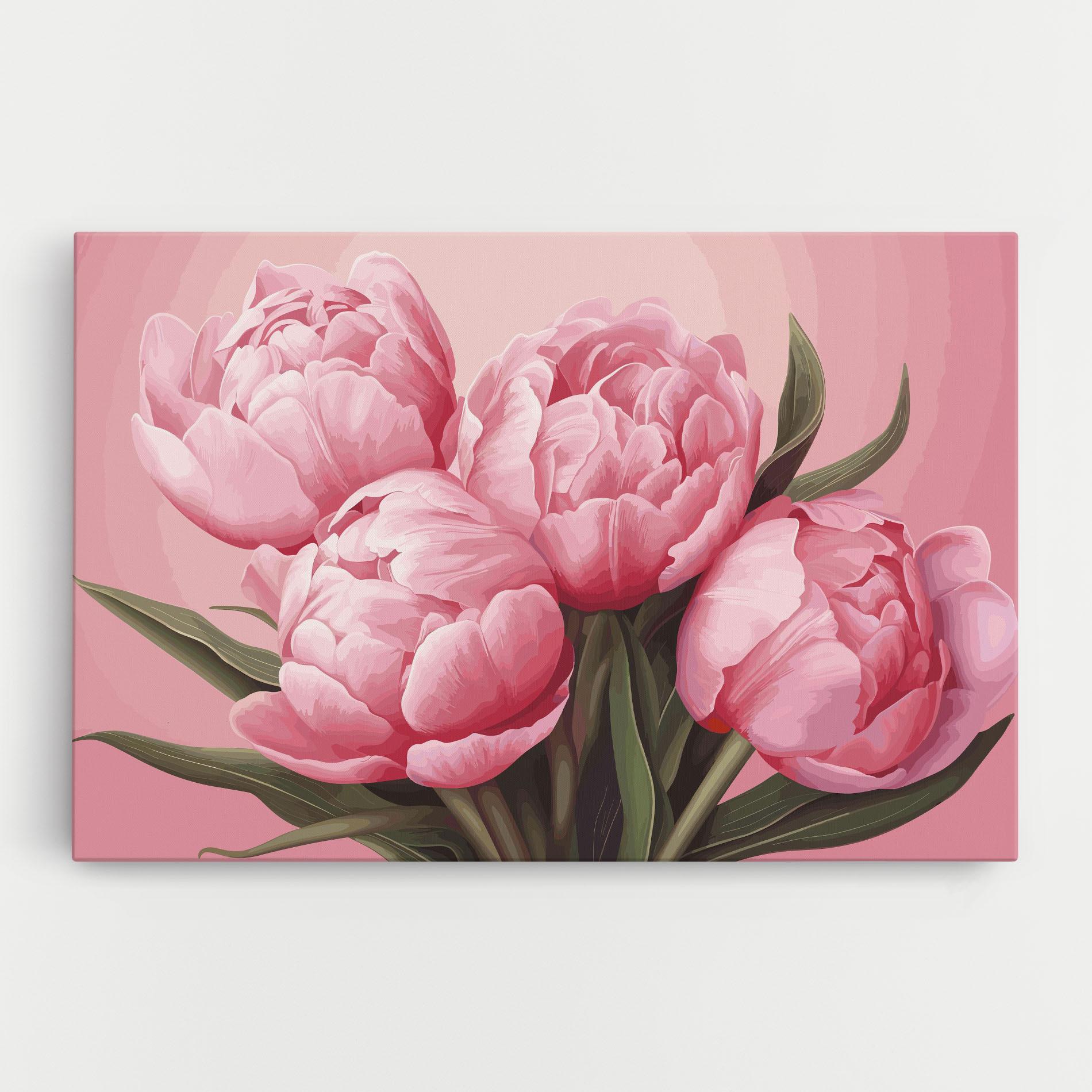 Vászonkép Peony On Pink mockup 0