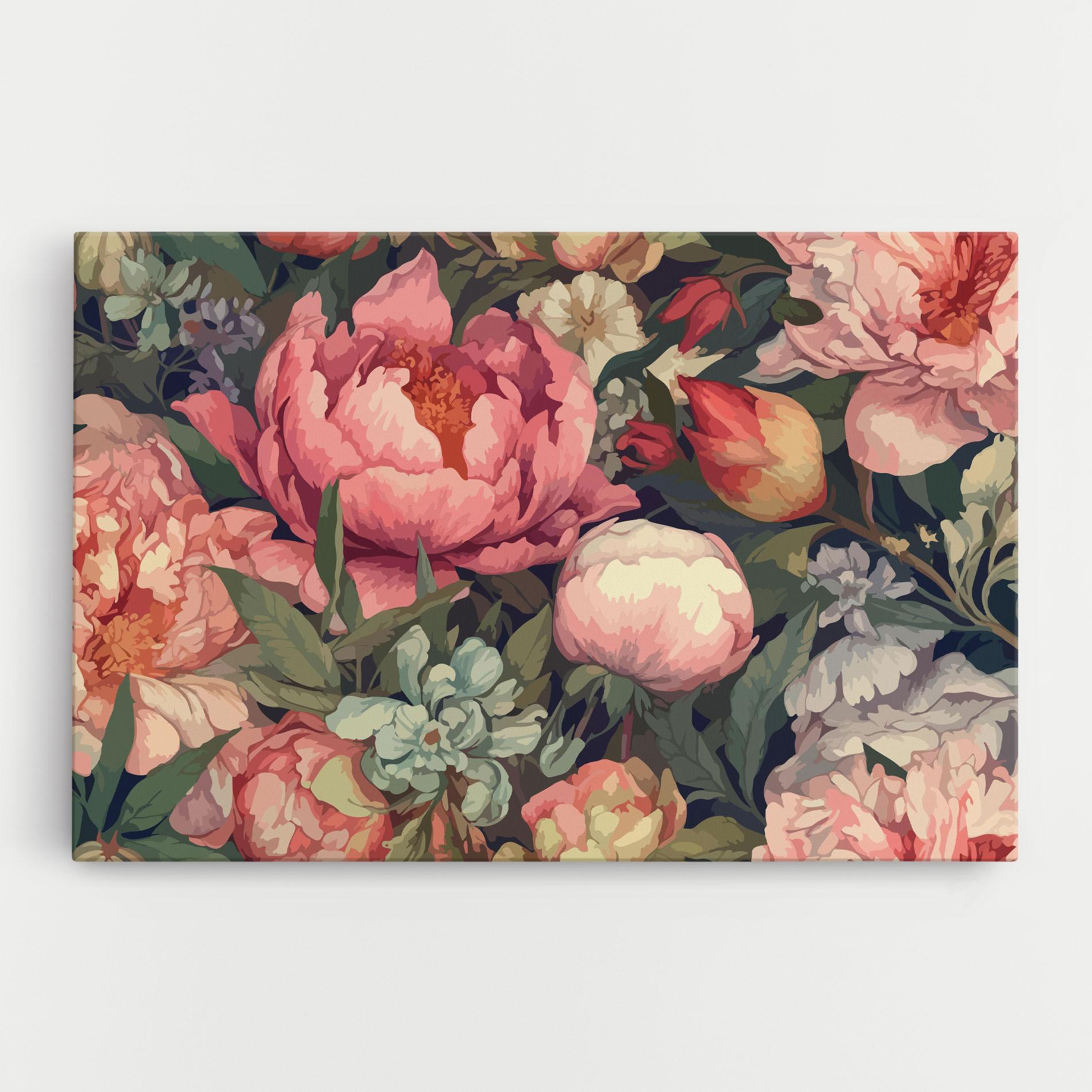 Vászonkép Pretty Artistic Peony mockup 0