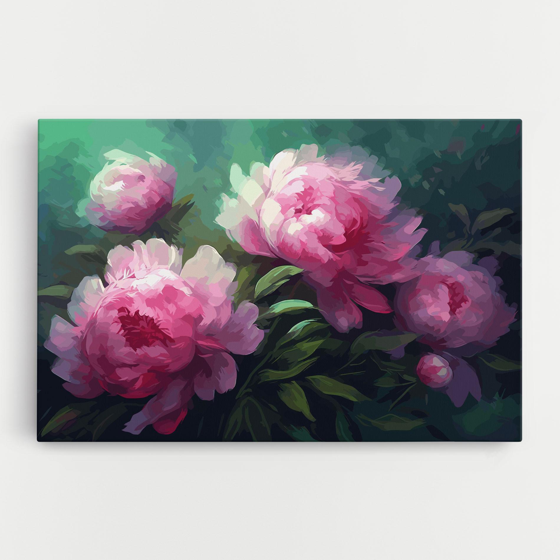 Vászonkép Pretty Peony Paint mockup 0