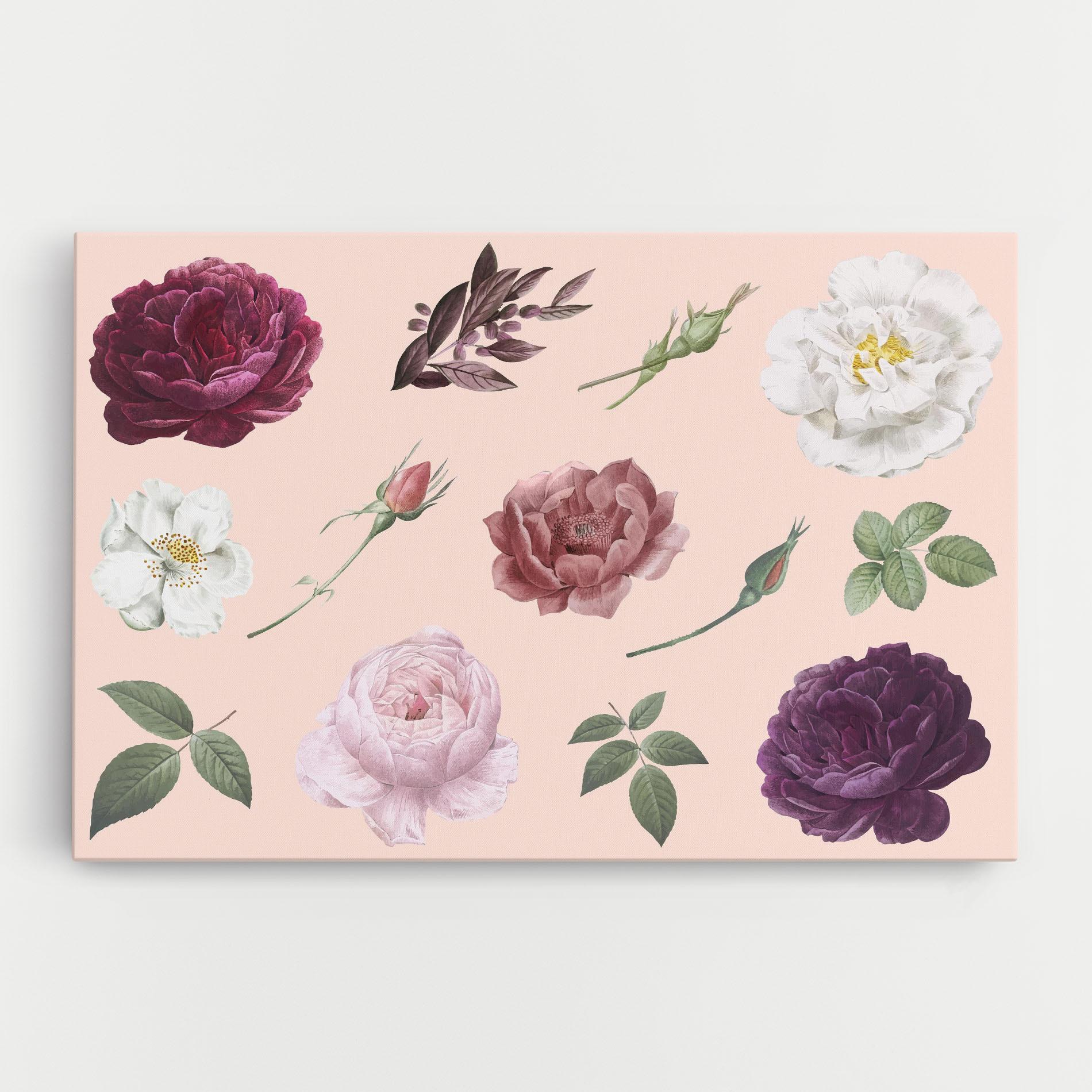 Vászonkép Rose And Peony mockup 0