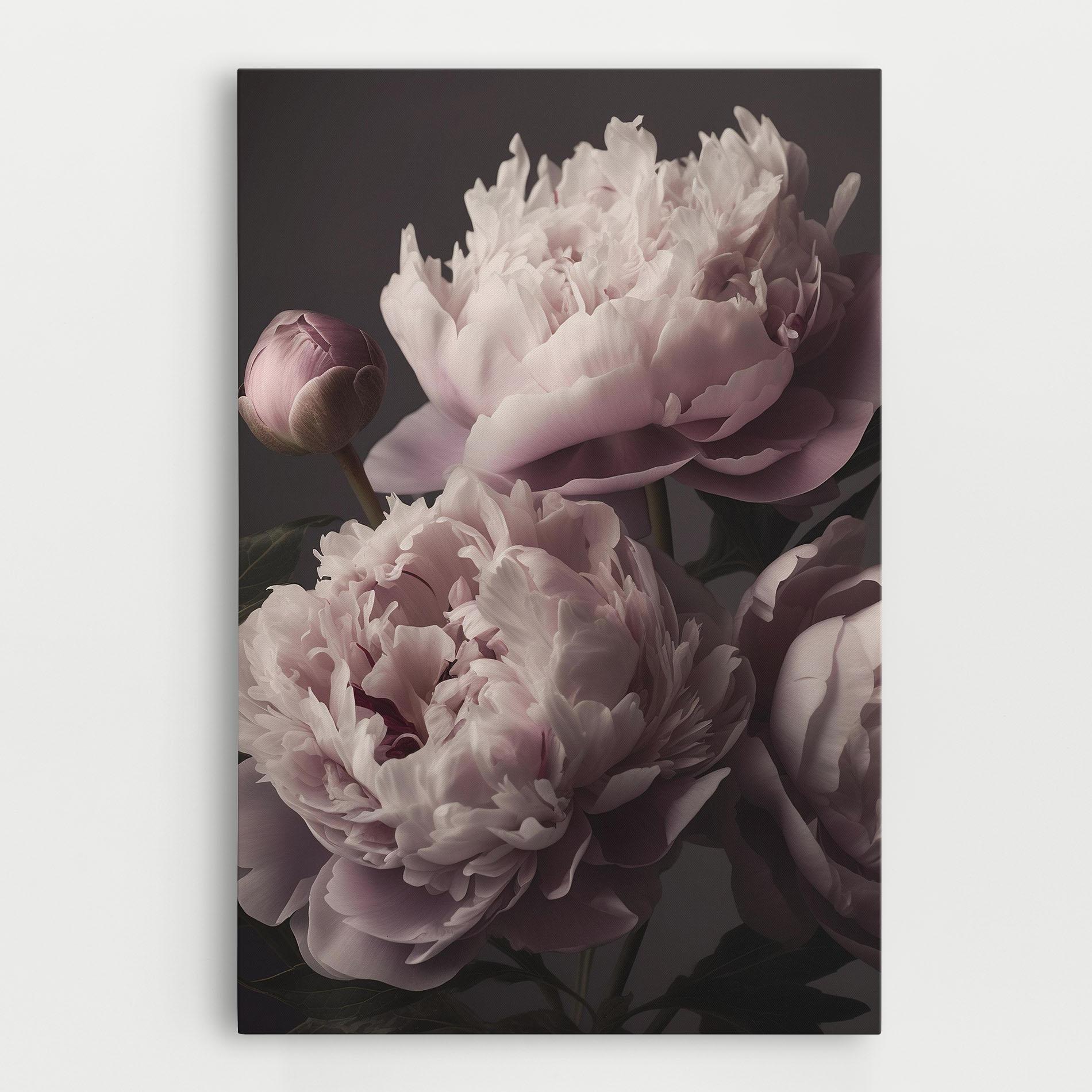 Vászonkép Grey Pastel Pink Peony mockup 0