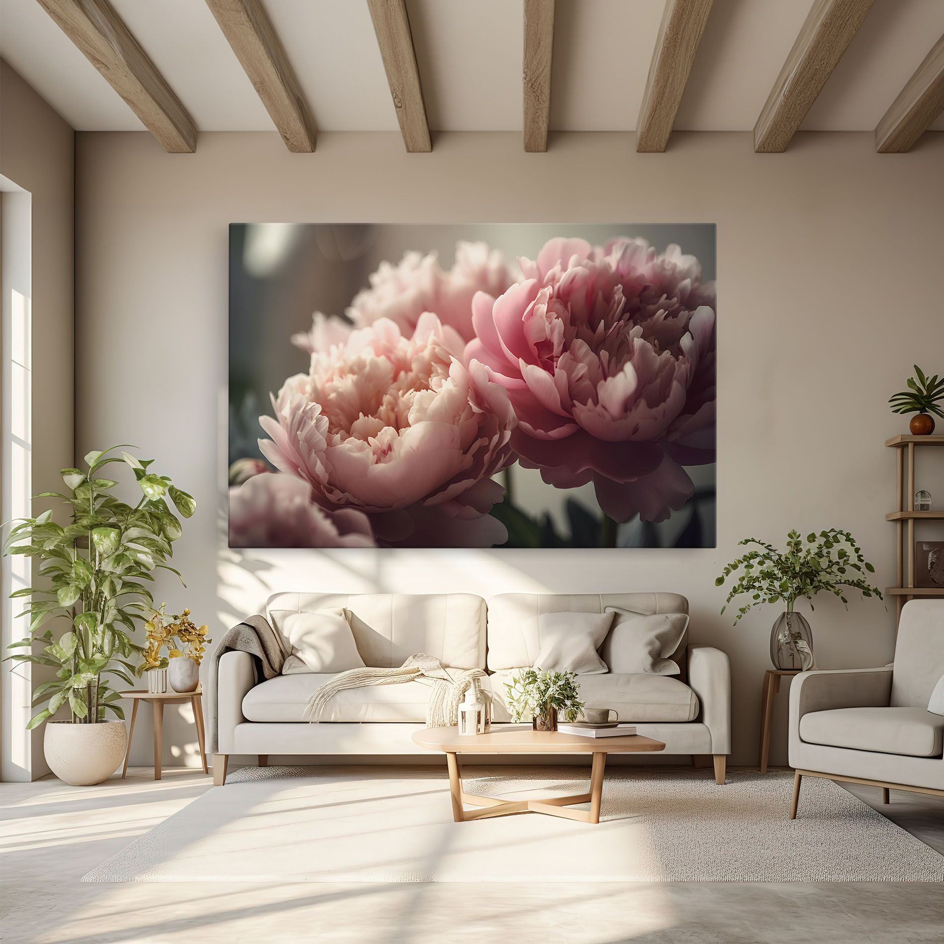 Cream Dreamy Peony mockup 6