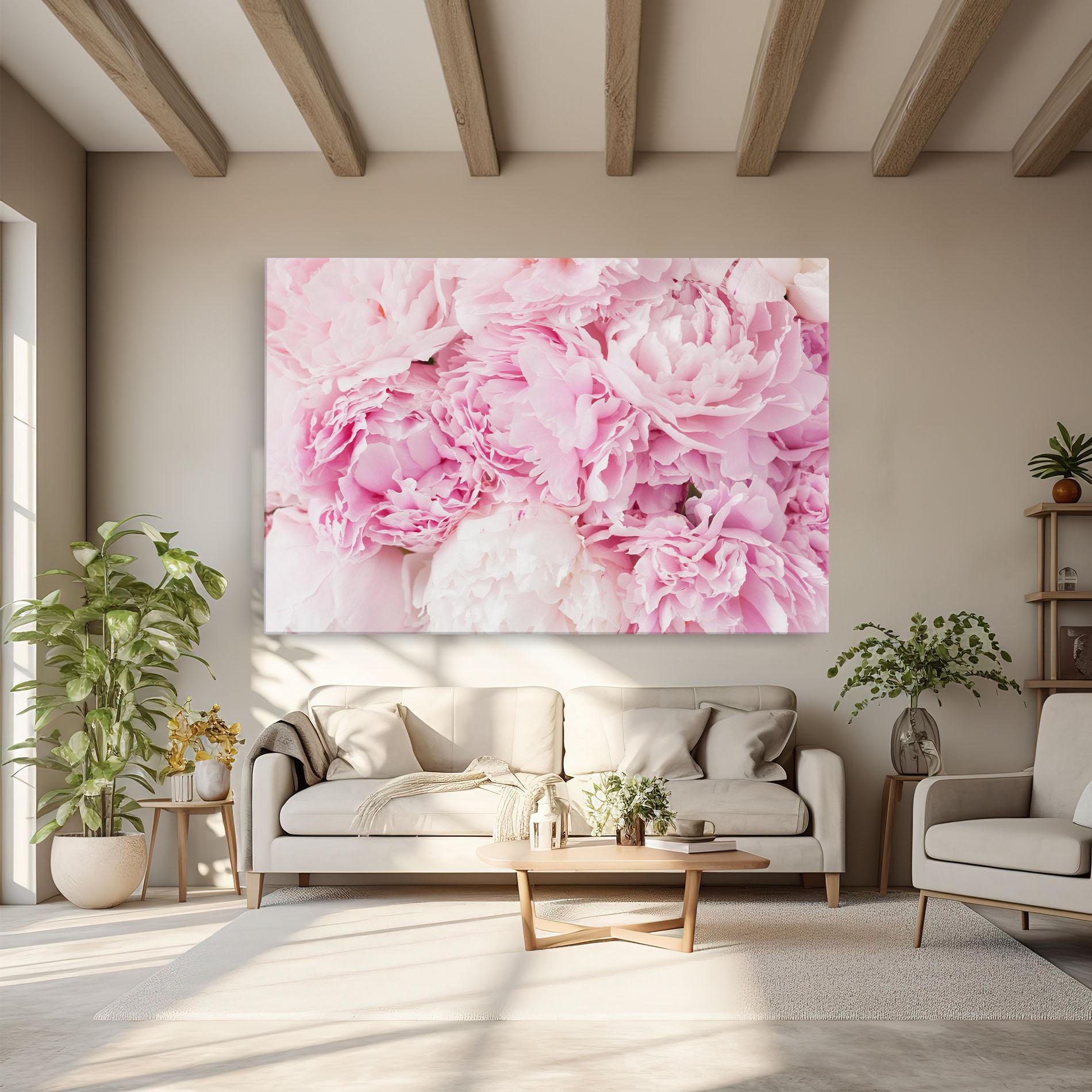 Vászonkép Dreamy Pink Pastel Peony mockup 6