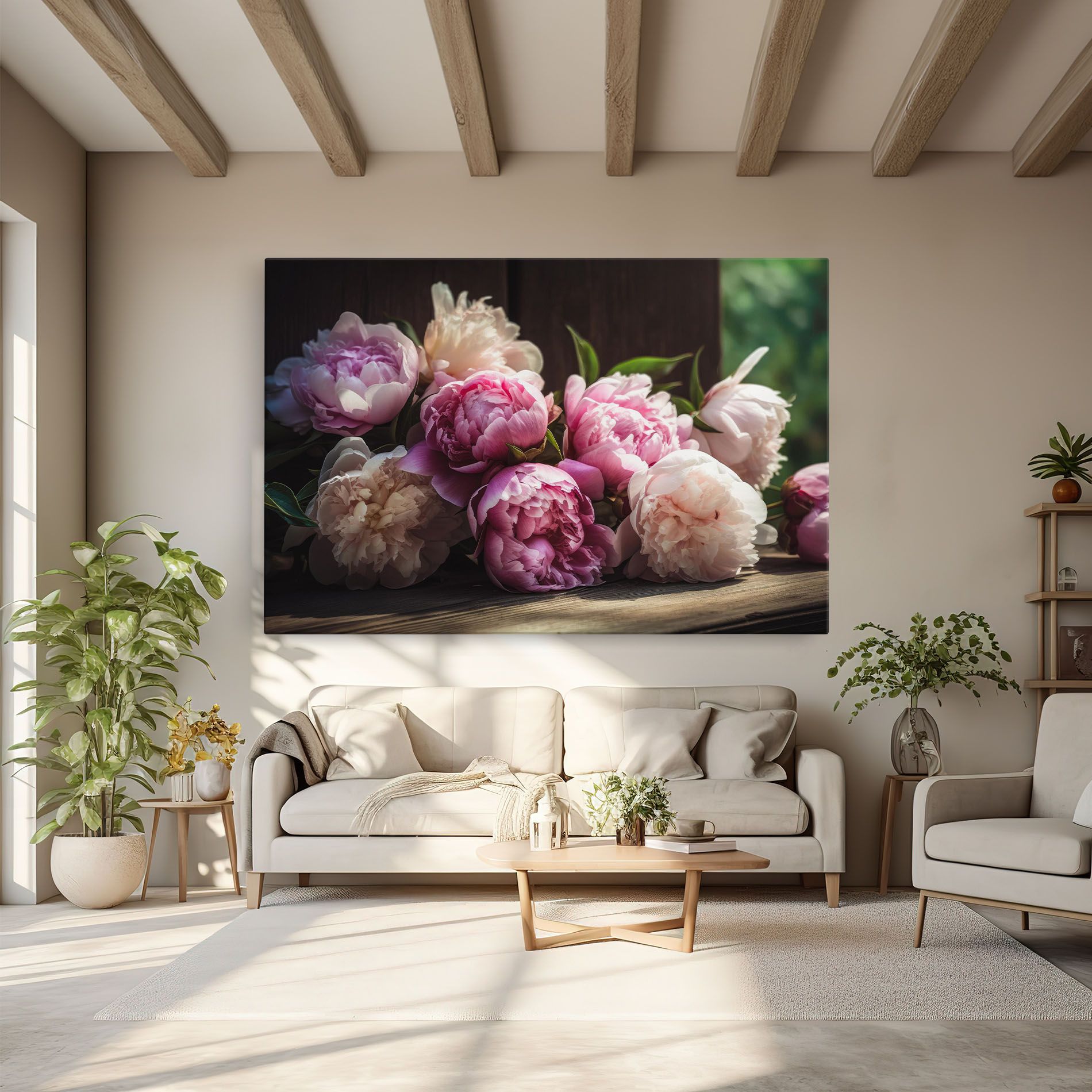 Peonies On The Table mockup 6