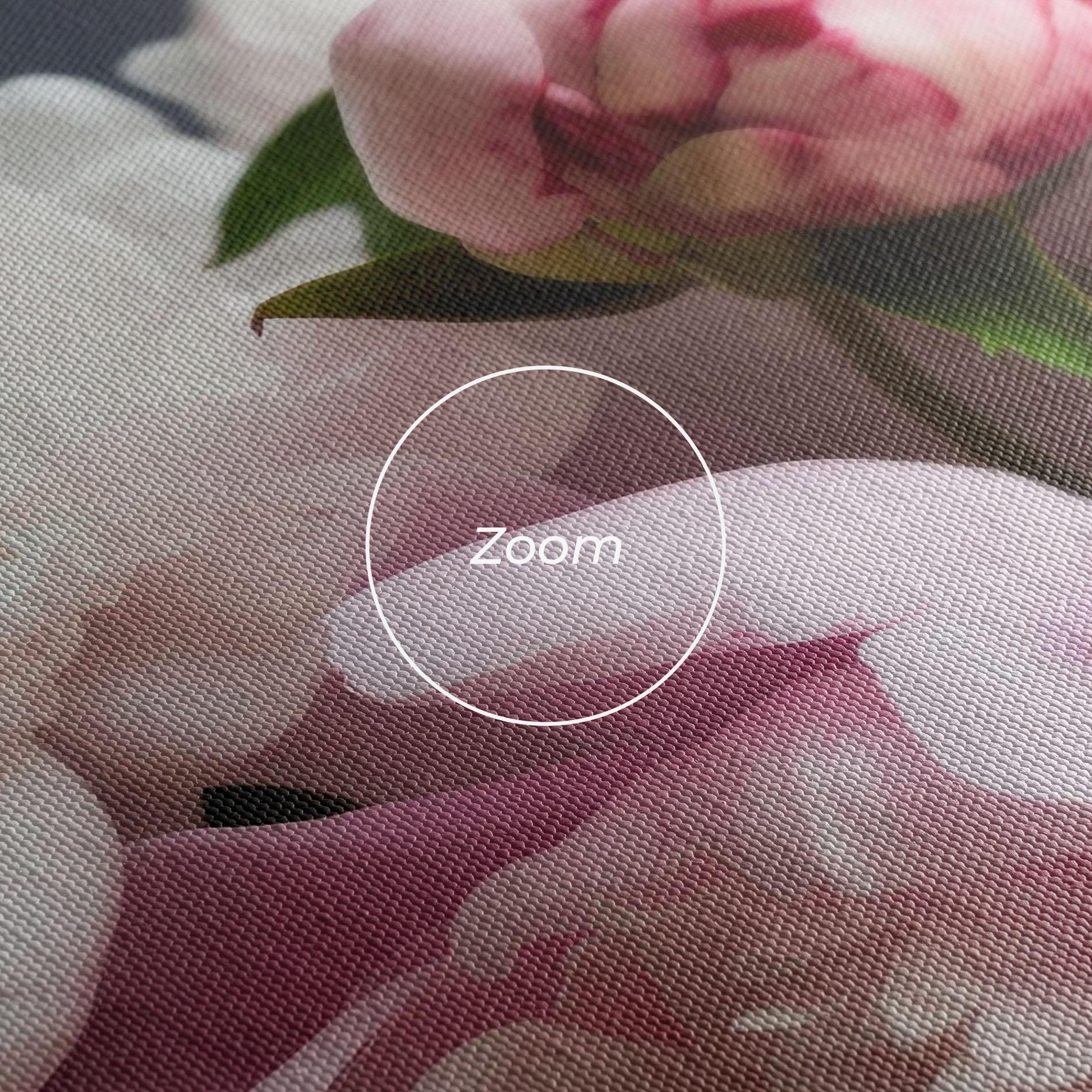 Vászonkép Peonies With Grey mockup 3