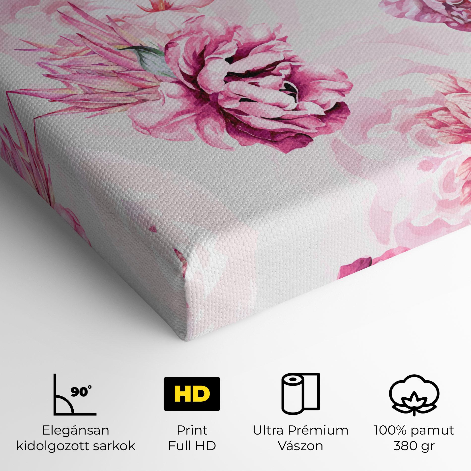 Vászonkép Blooming Peony mockup 4