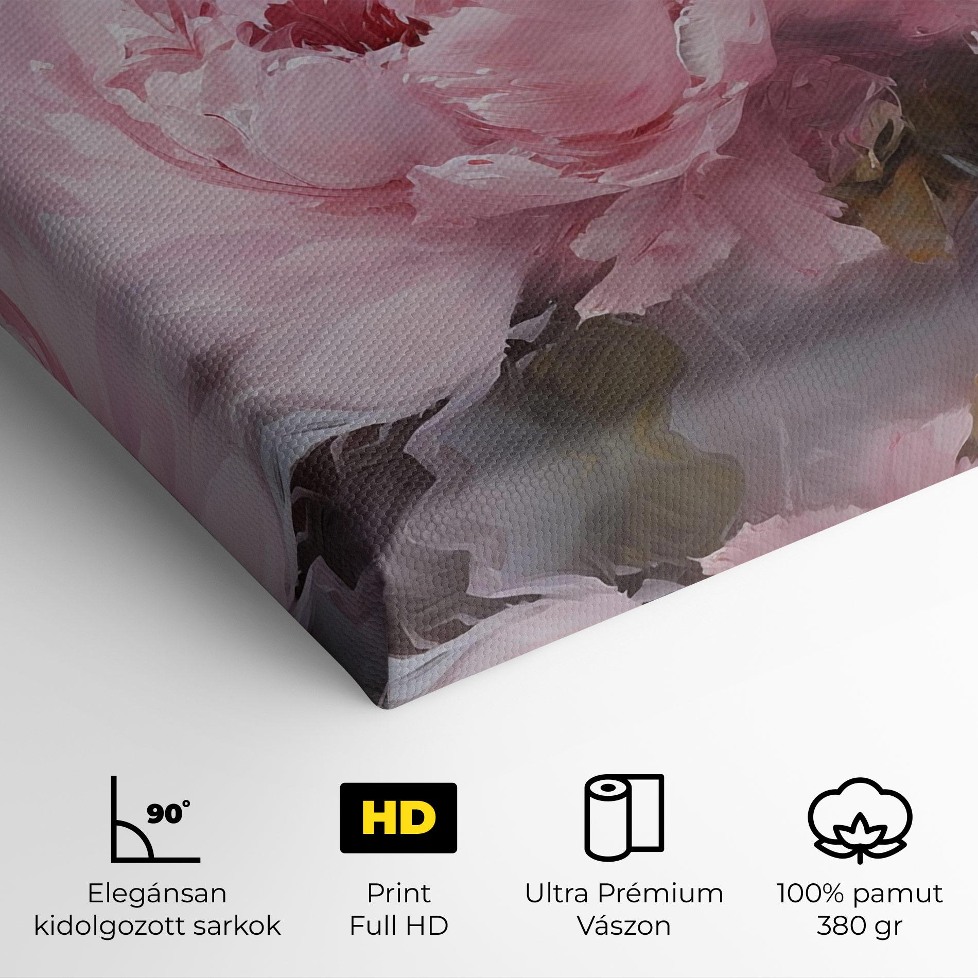 Vászonkép Dreamy Painting Peony mockup 4