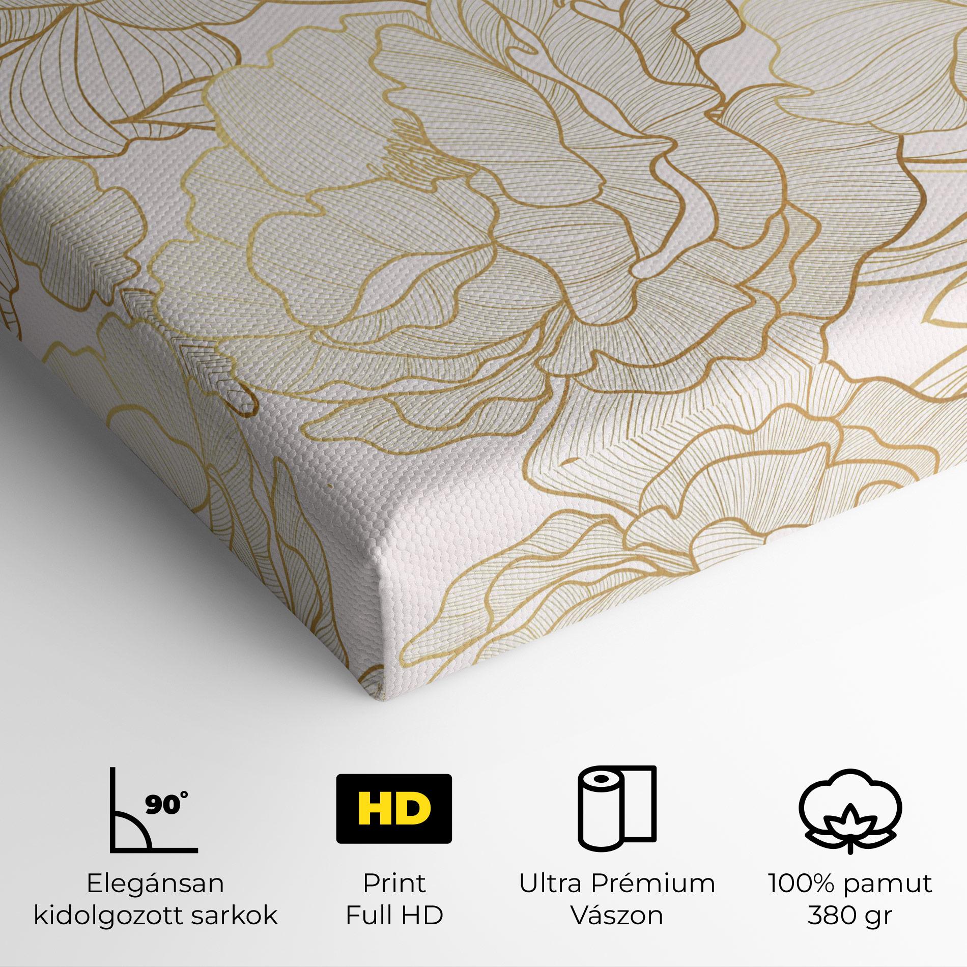 Vászonkép Golden Peony mockup 4