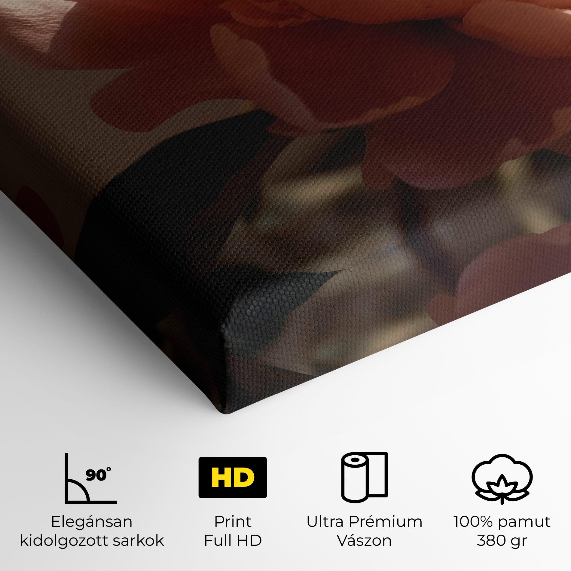 Vászonkép Light Orange Peony View mockup 4