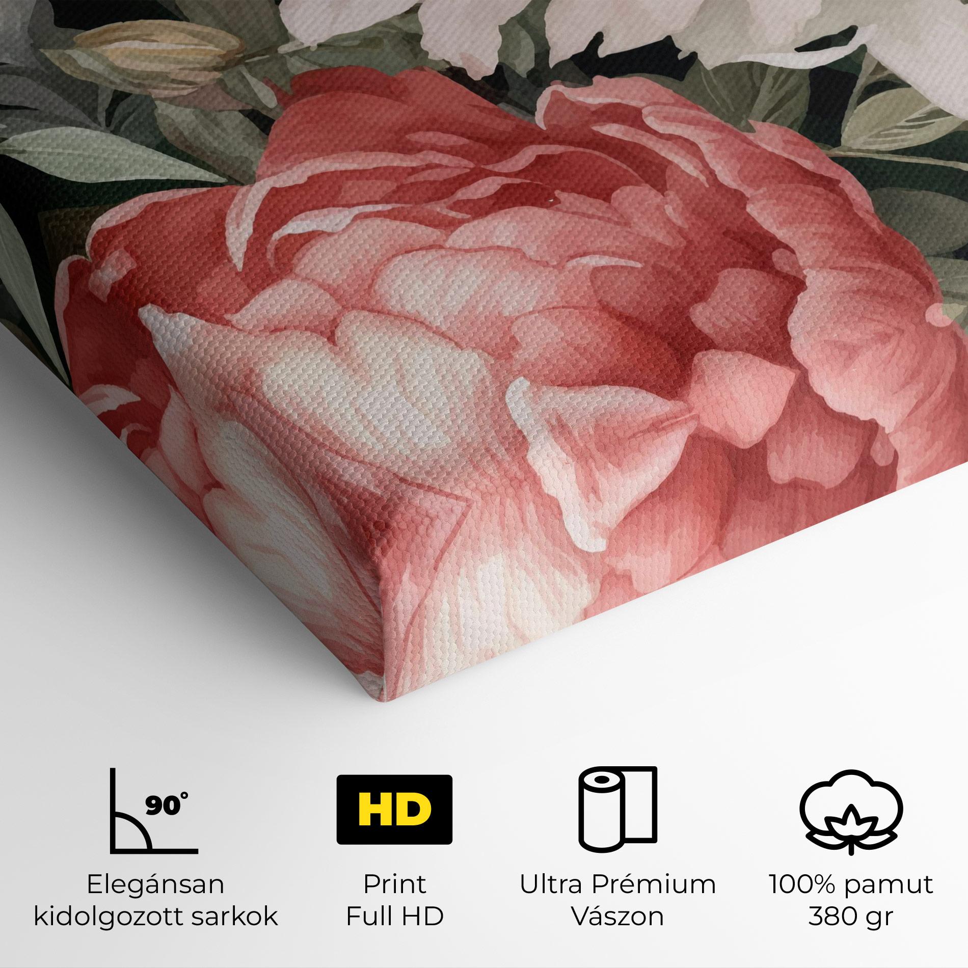 Vászonkép Light Peony Art mockup 4