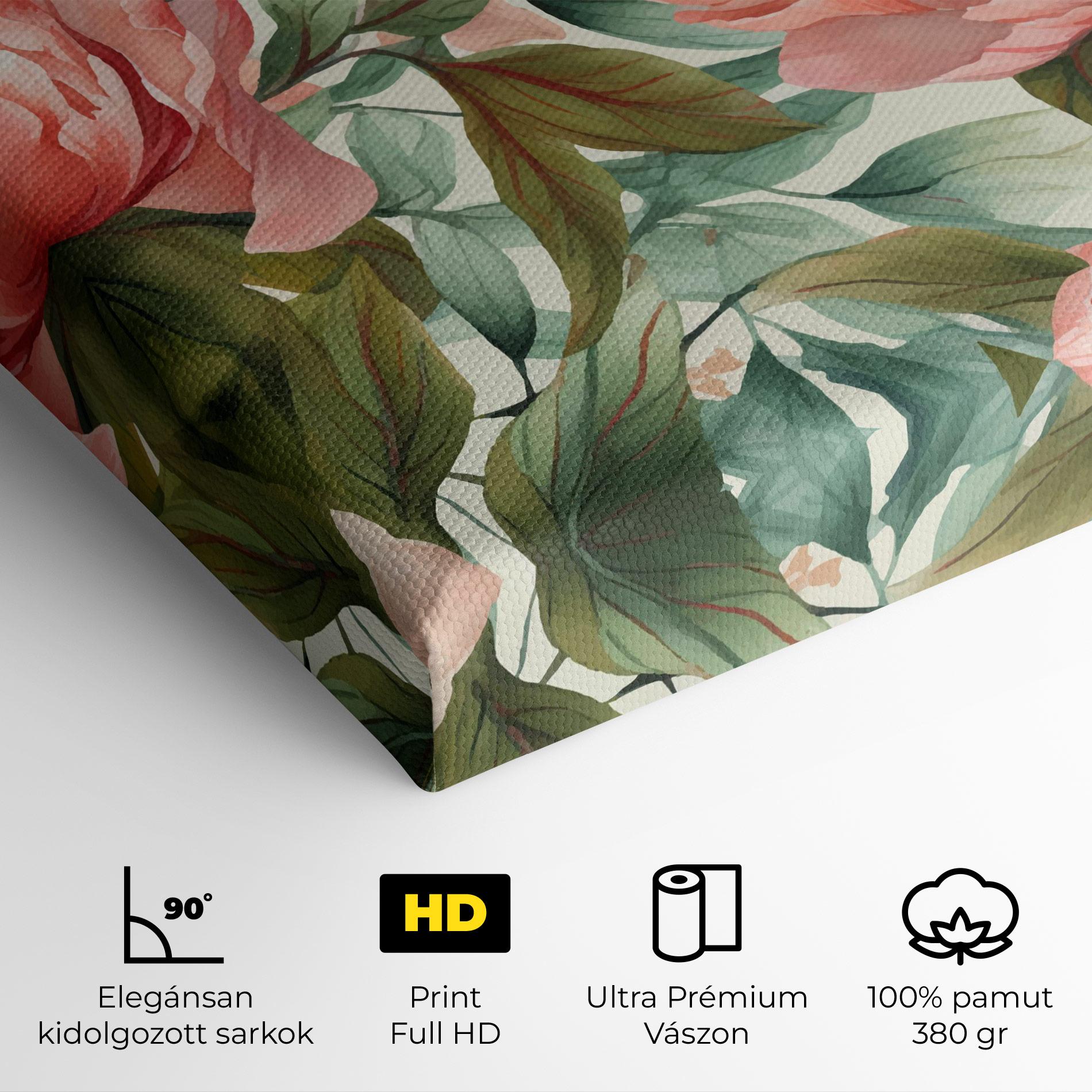 Vászonkép Light Red Peony mockup 4