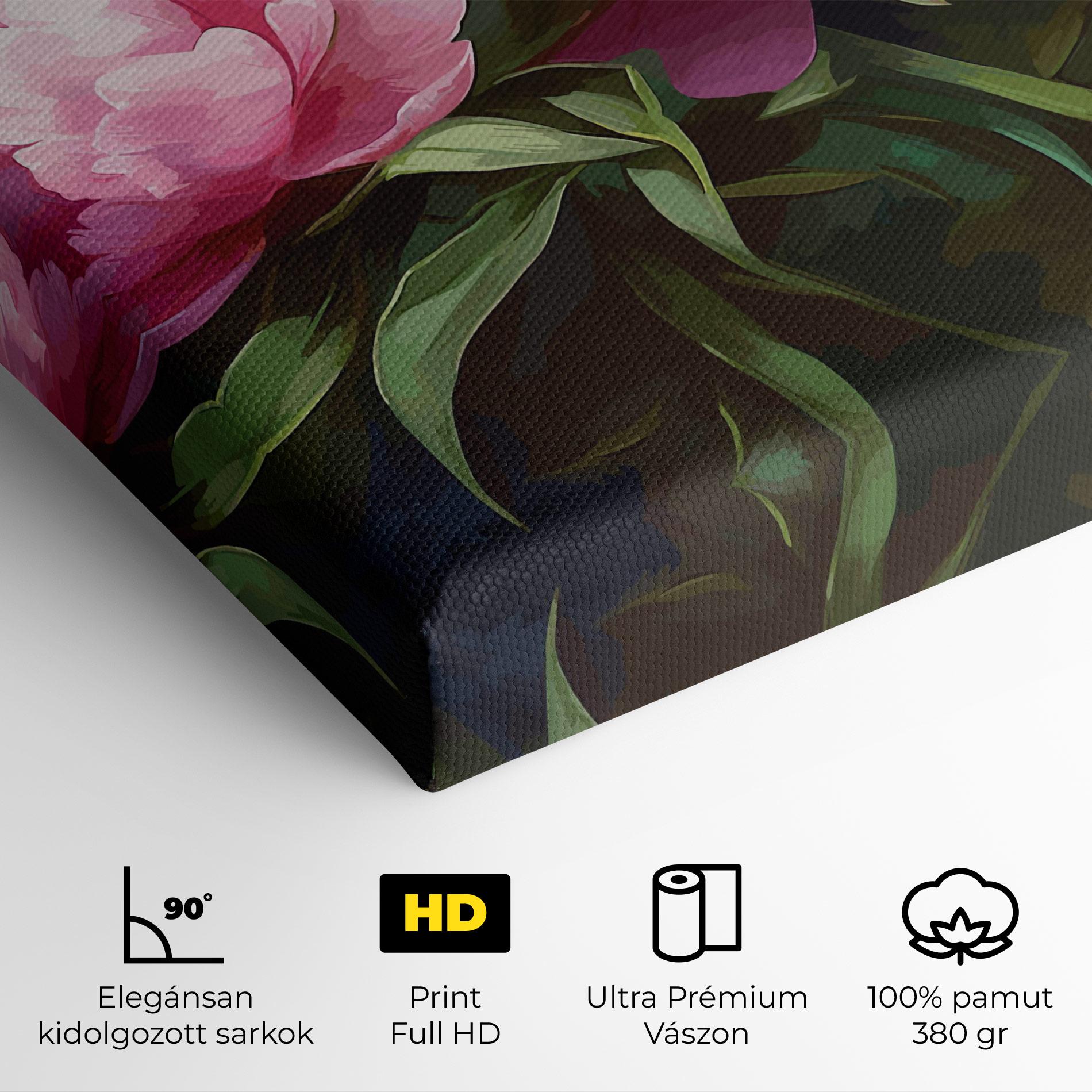 Vászonkép Peonies Art mockup 4