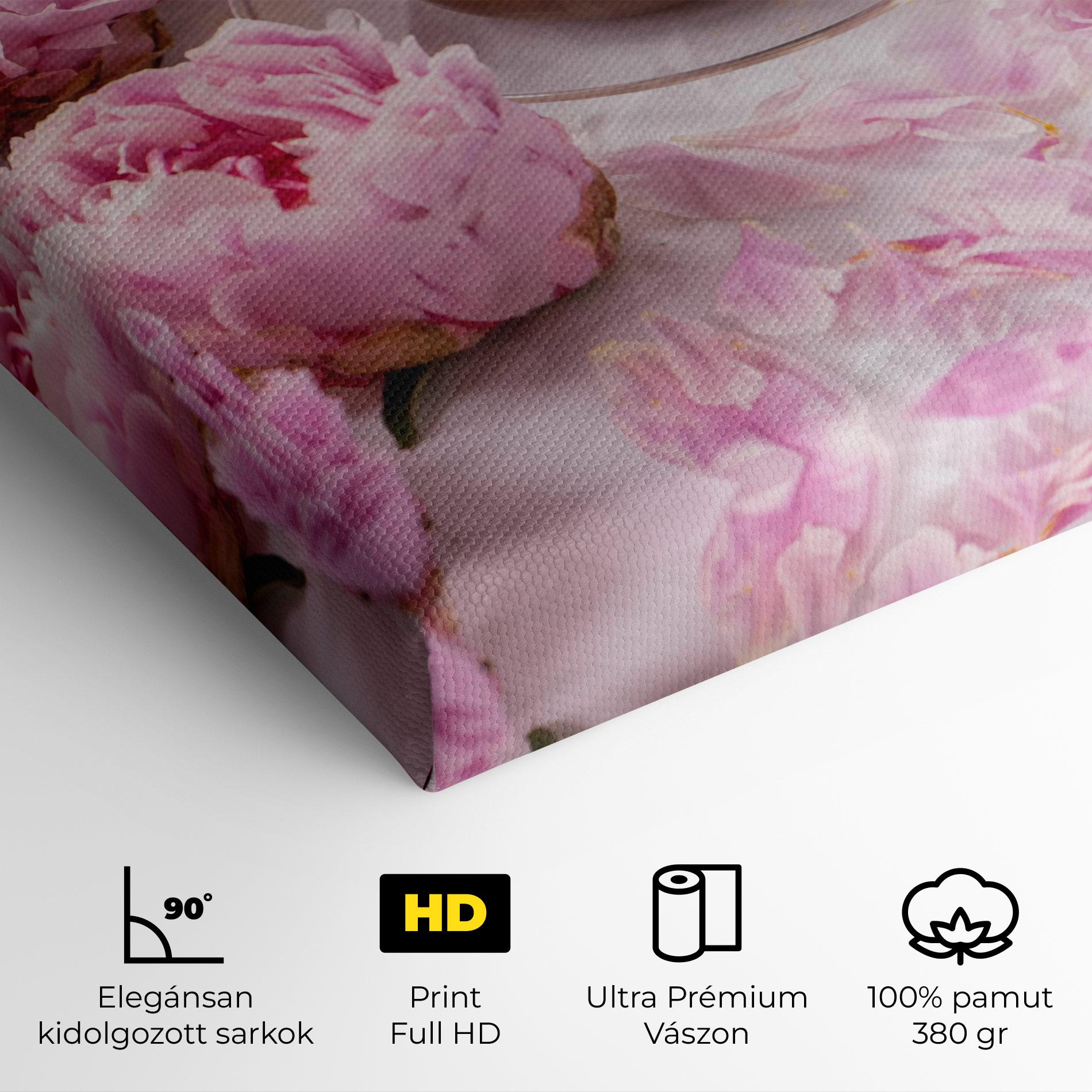 Vászonkép Peony And Coffee mockup 4