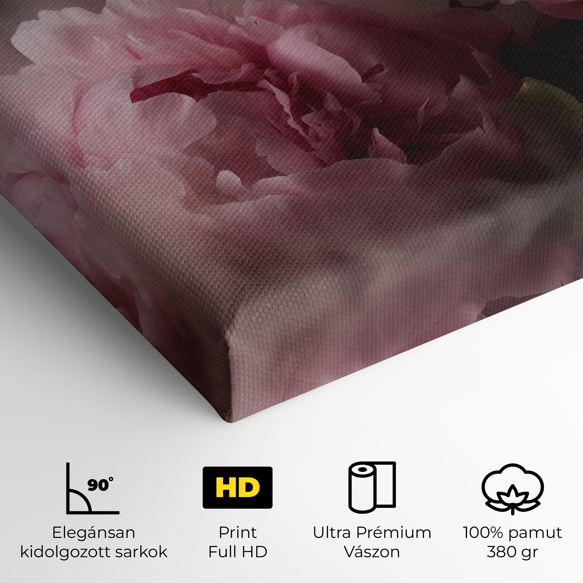 Vászonkép Peony In Smoke mockup 4