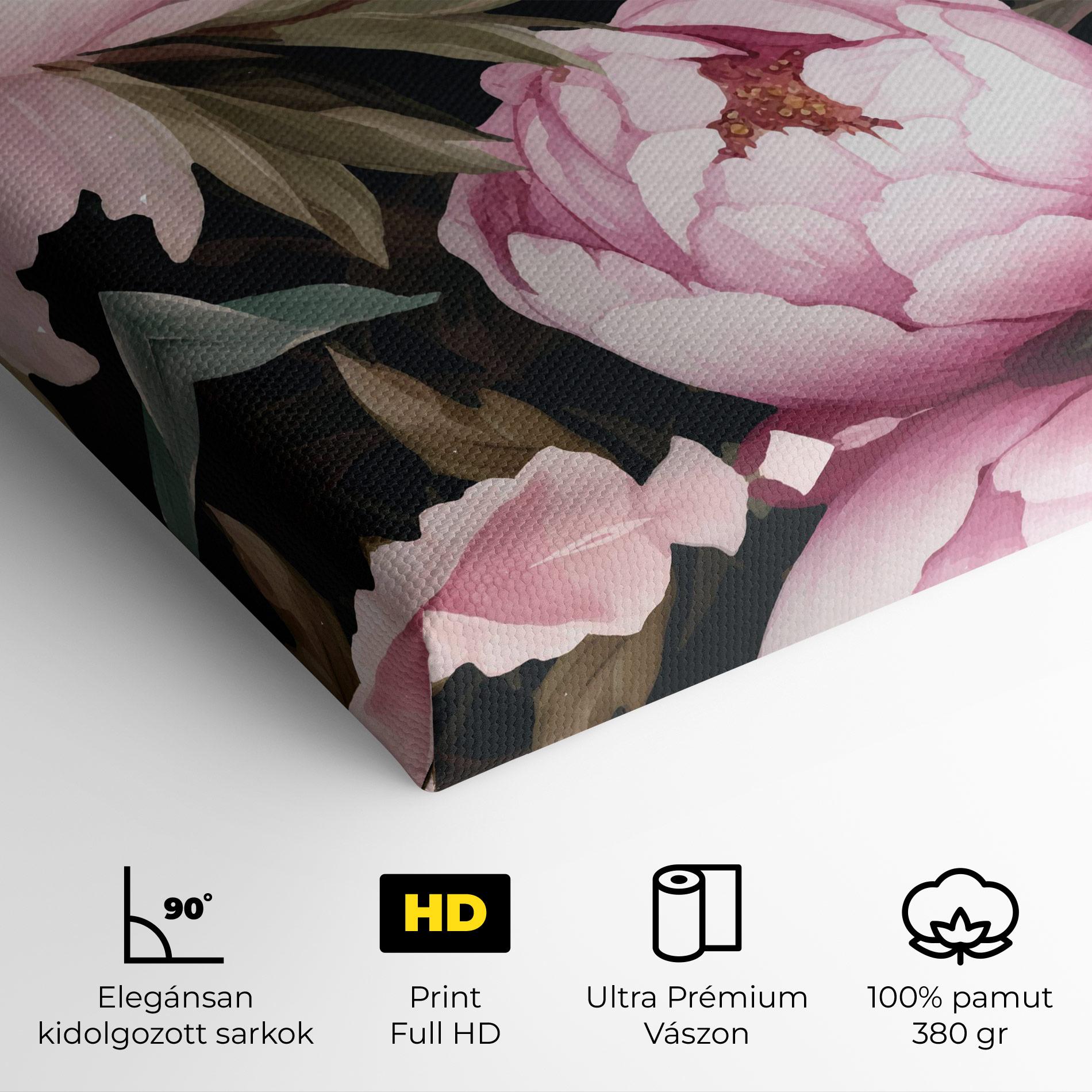 Vászonkép Peony Paint mockup 4