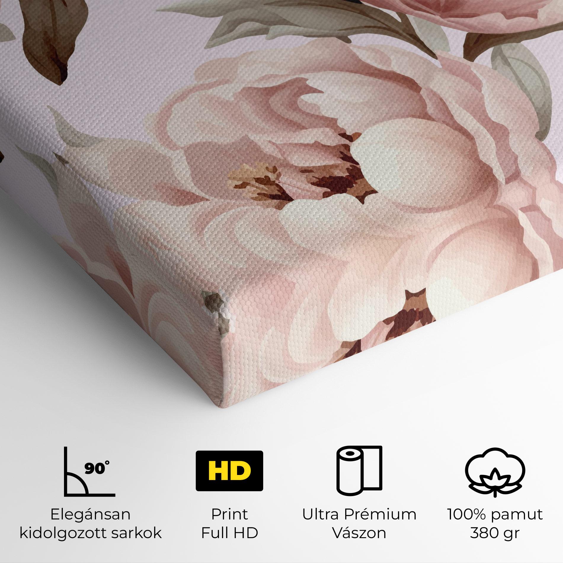 Vászonkép Pink Peony Buds mockup 4