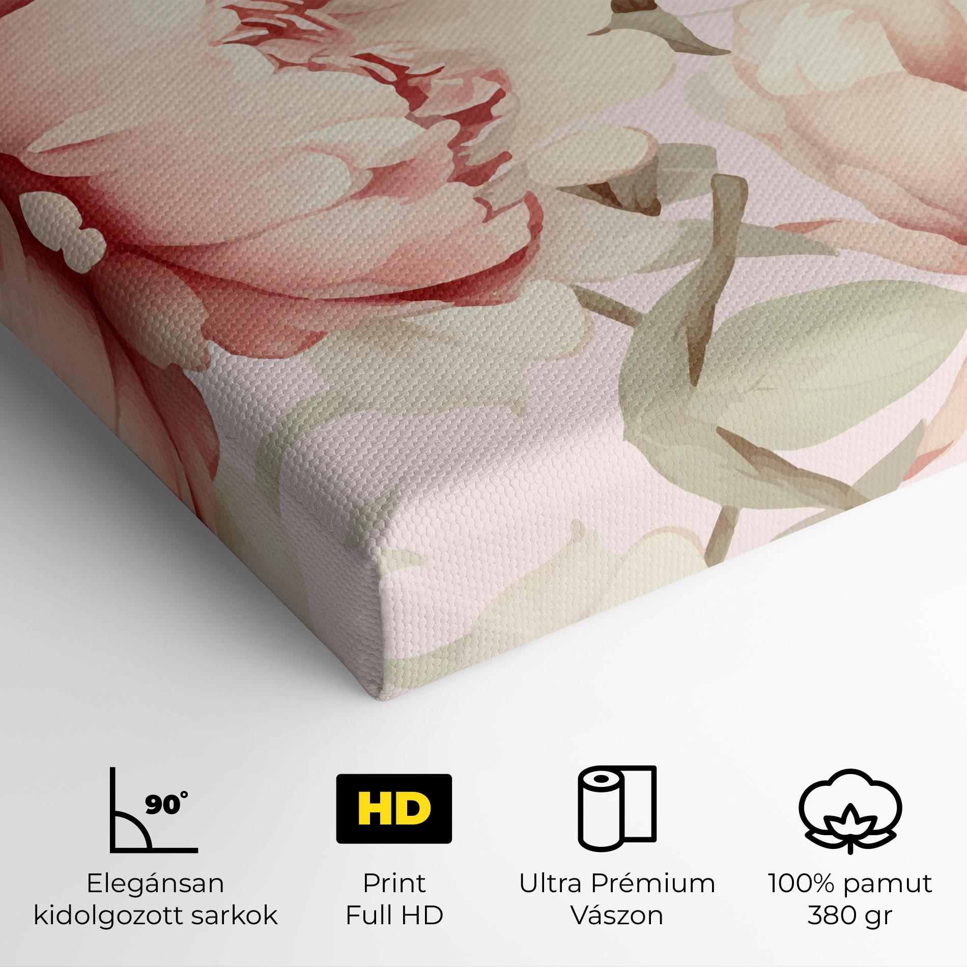 Vászonkép Pink Pretty Peony mockup 4