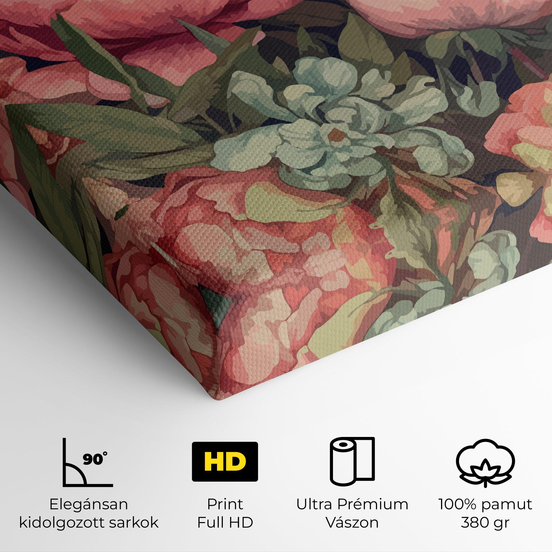 Vászonkép Pretty Artistic Peony mockup 4