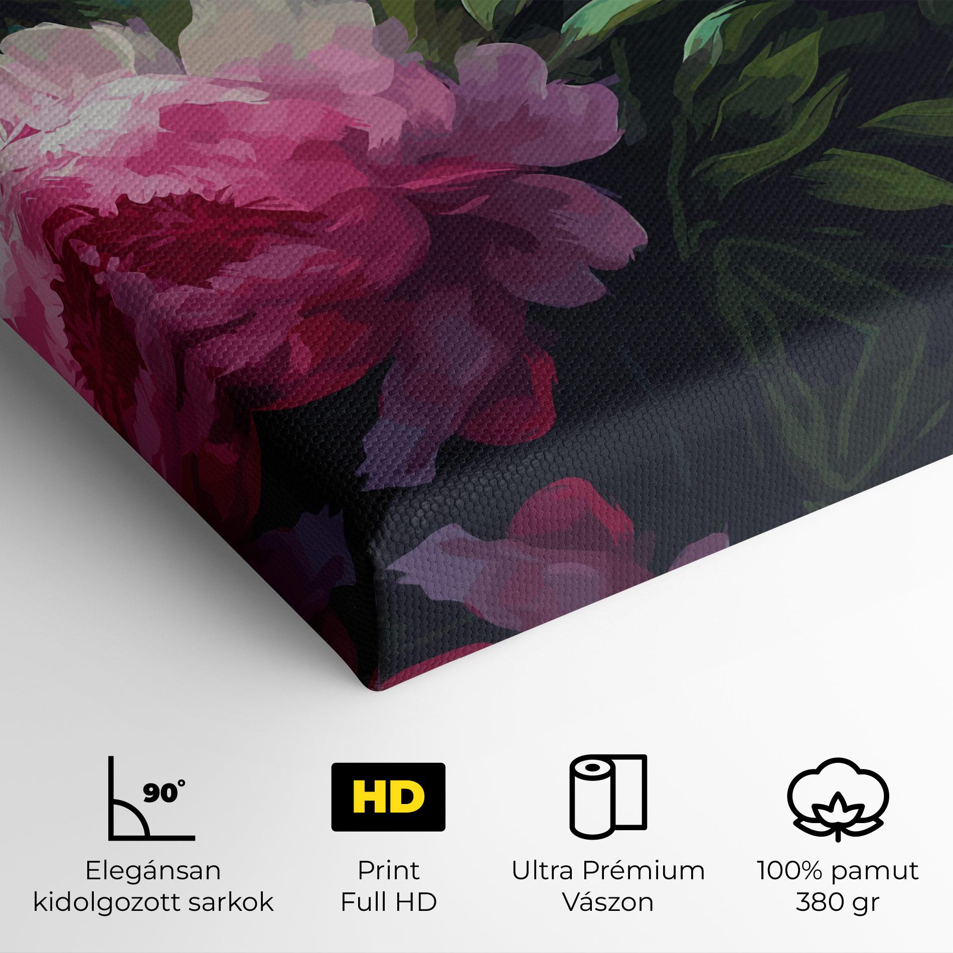 Vászonkép Pretty Peony Paint mockup 4