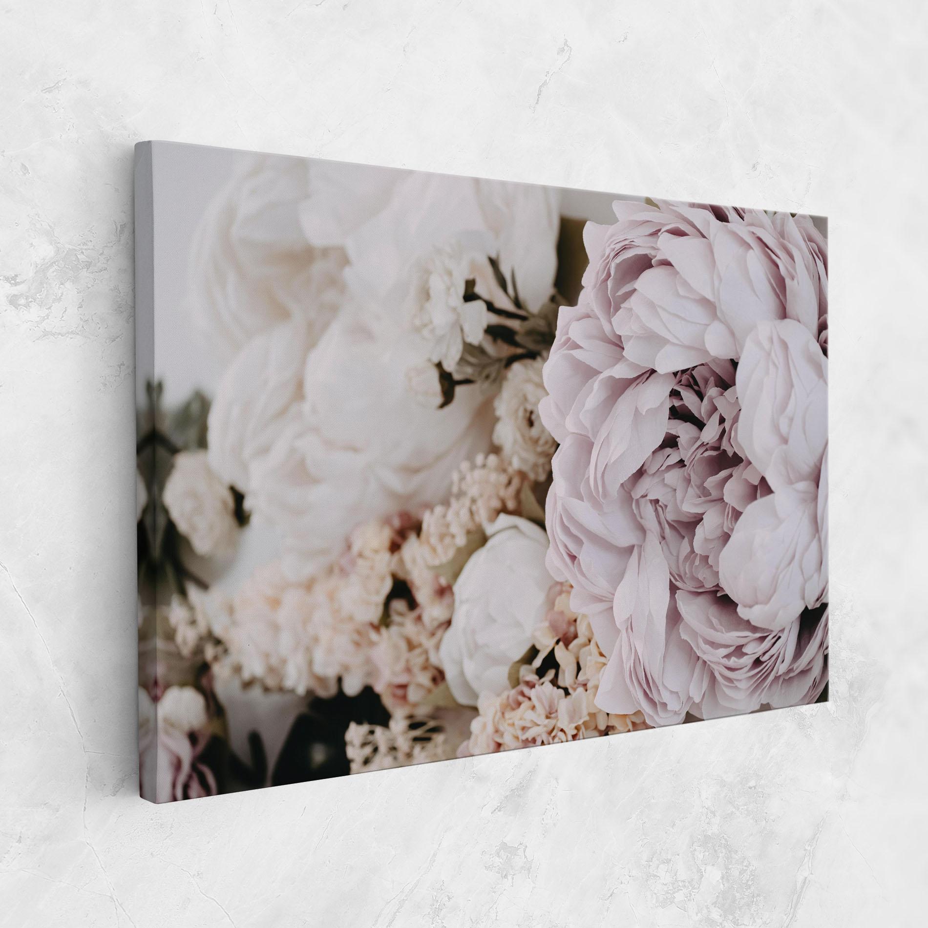Vászonkép Grey Peony Bouquet mockup 1