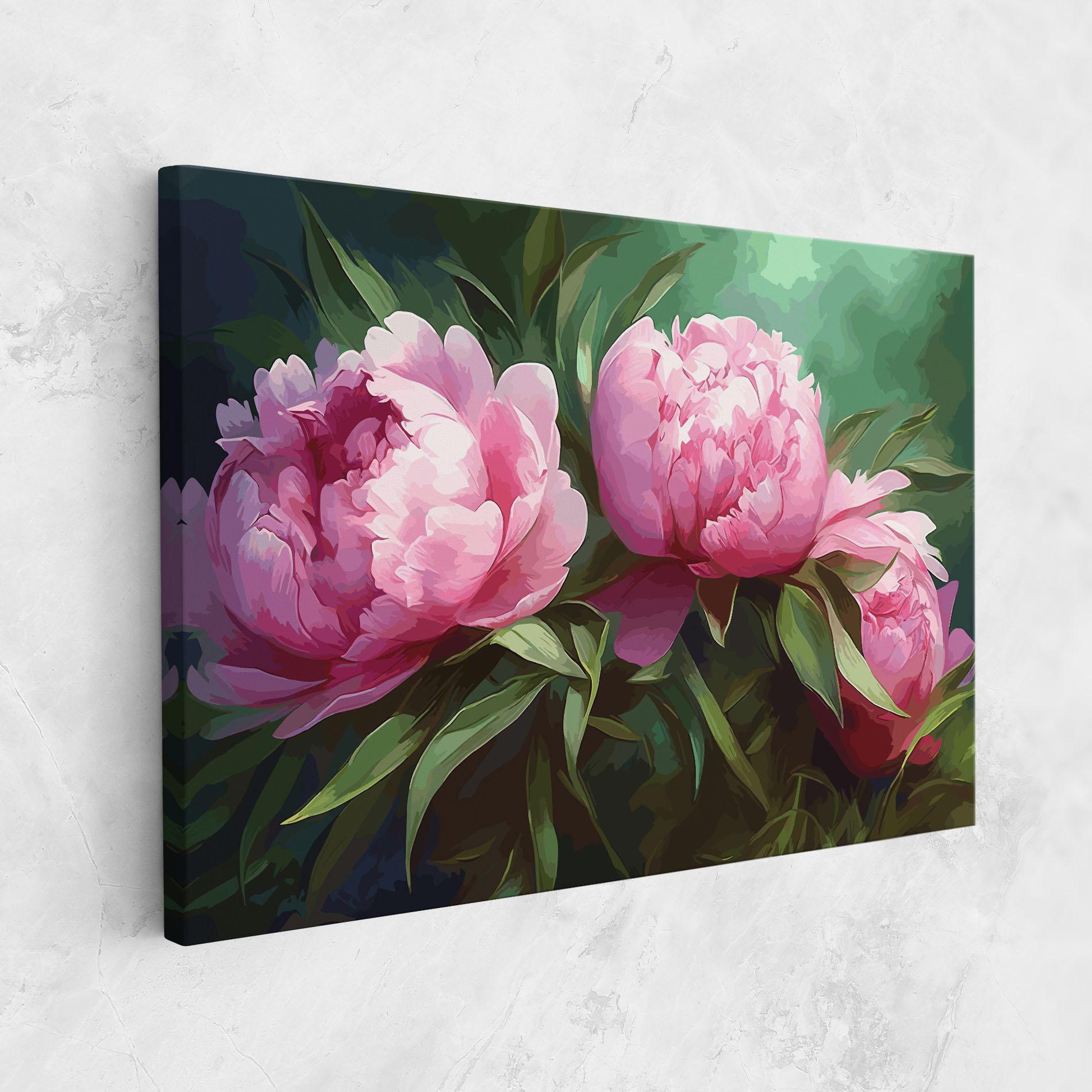 Vászonkép Peonies Art mockup 1