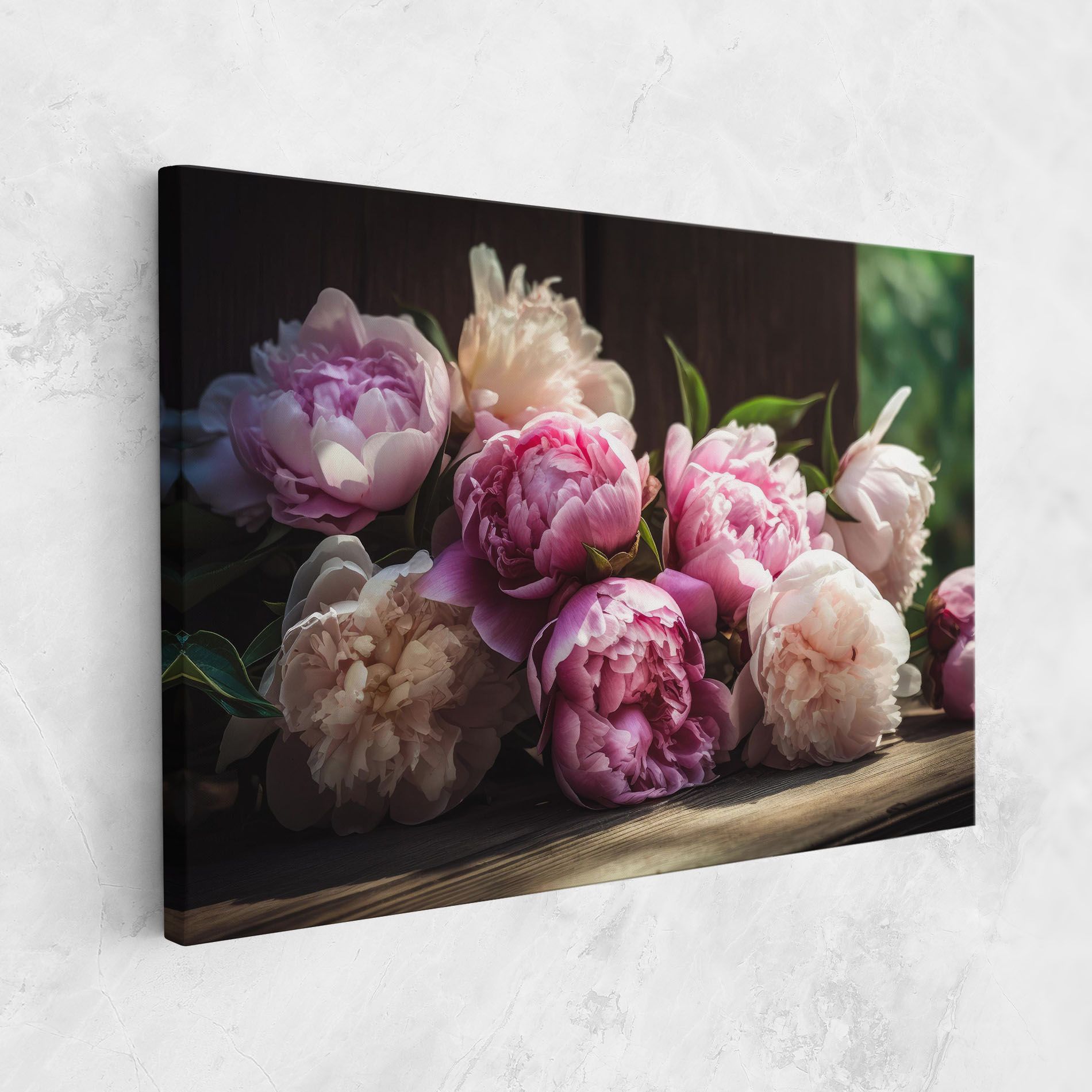 Peonies On The Table mockup 1