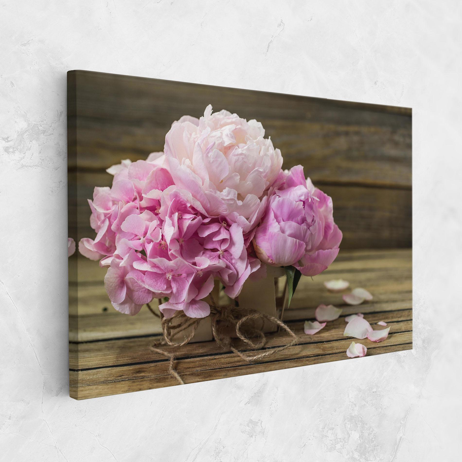 Vászonkép Peony On Table mockup 1