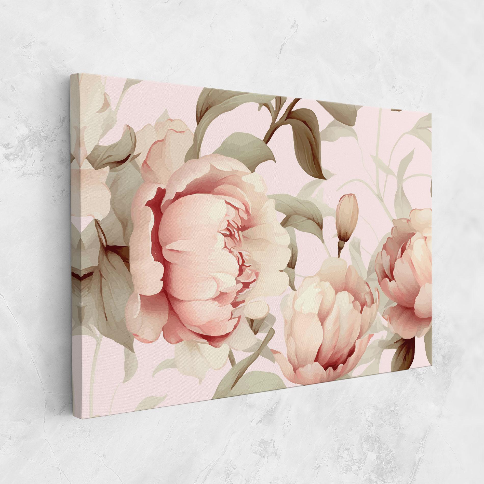 Vászonkép Pink Pretty Peony mockup 1