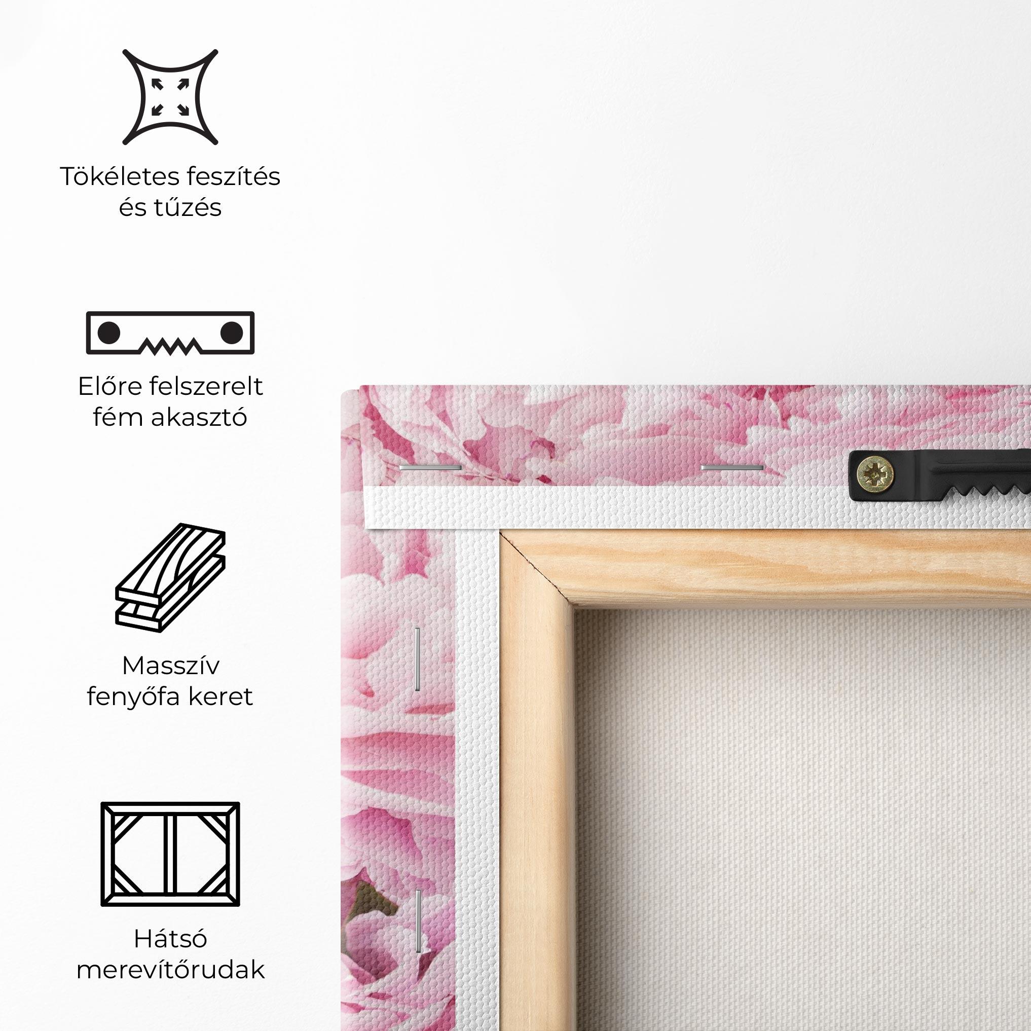 Vászonkép Dreamy Pink Pastel Peony mockup 5