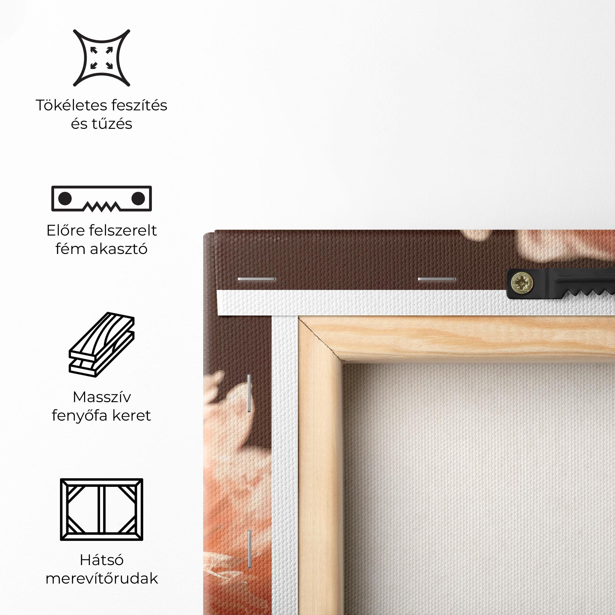 Vászonkép Light Orange Peony View mockup 5