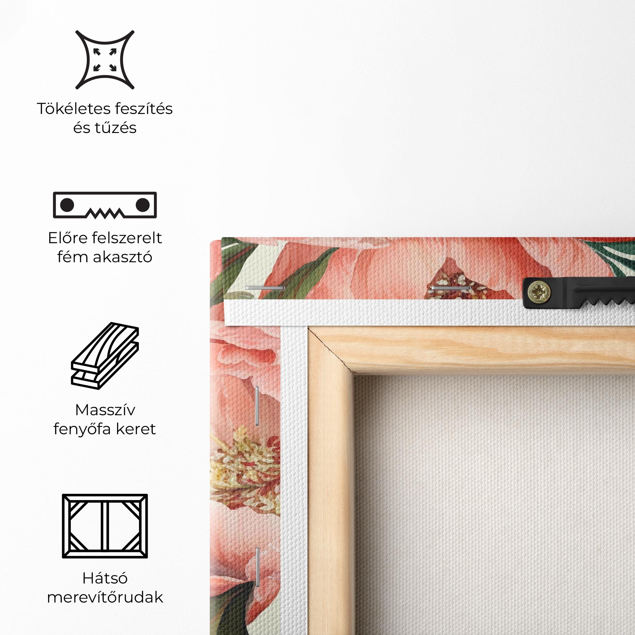 Vászonkép Light Red Peony mockup 5