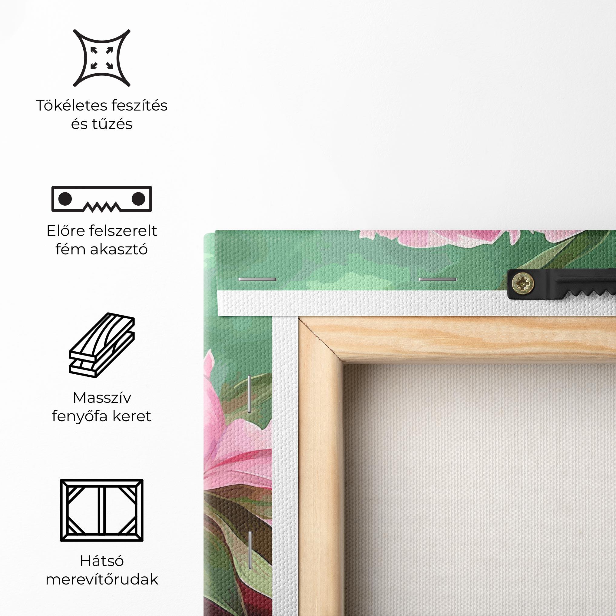 Vászonkép Peonies Art mockup 5