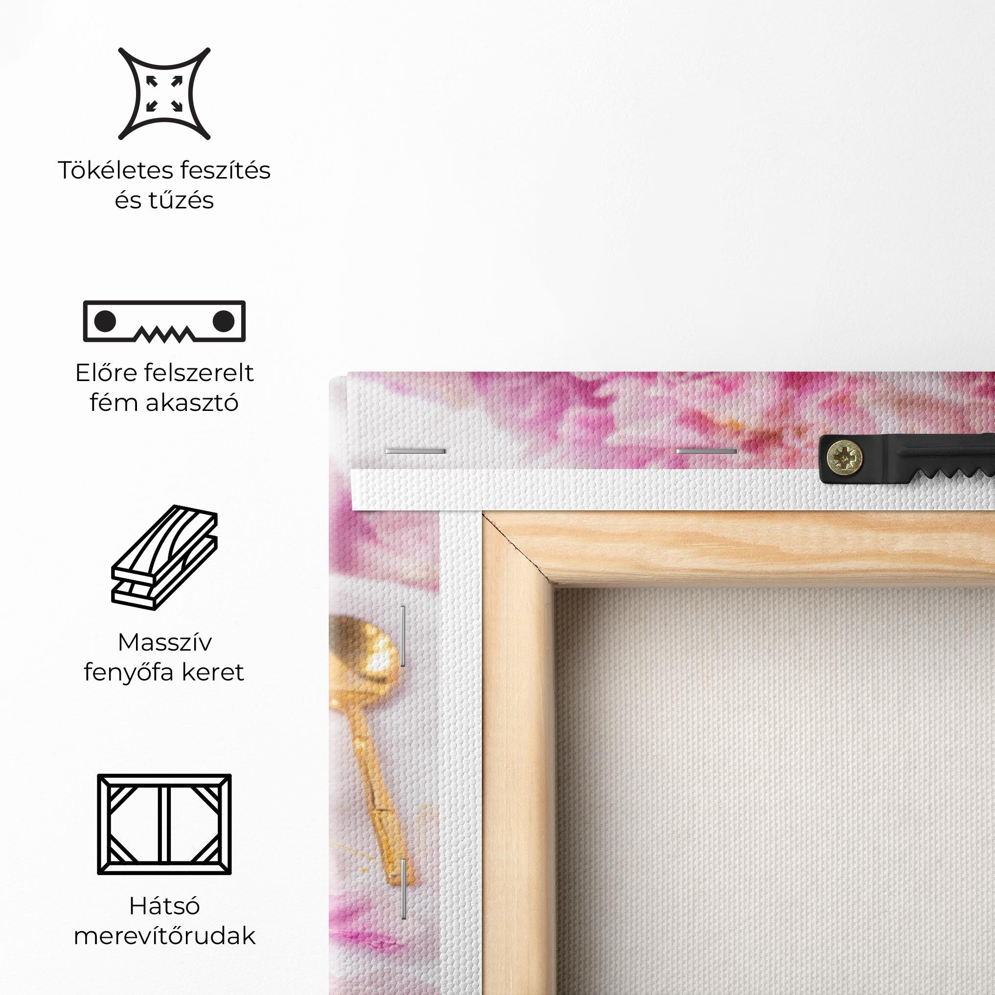 Vászonkép Peony And Coffee mockup 5