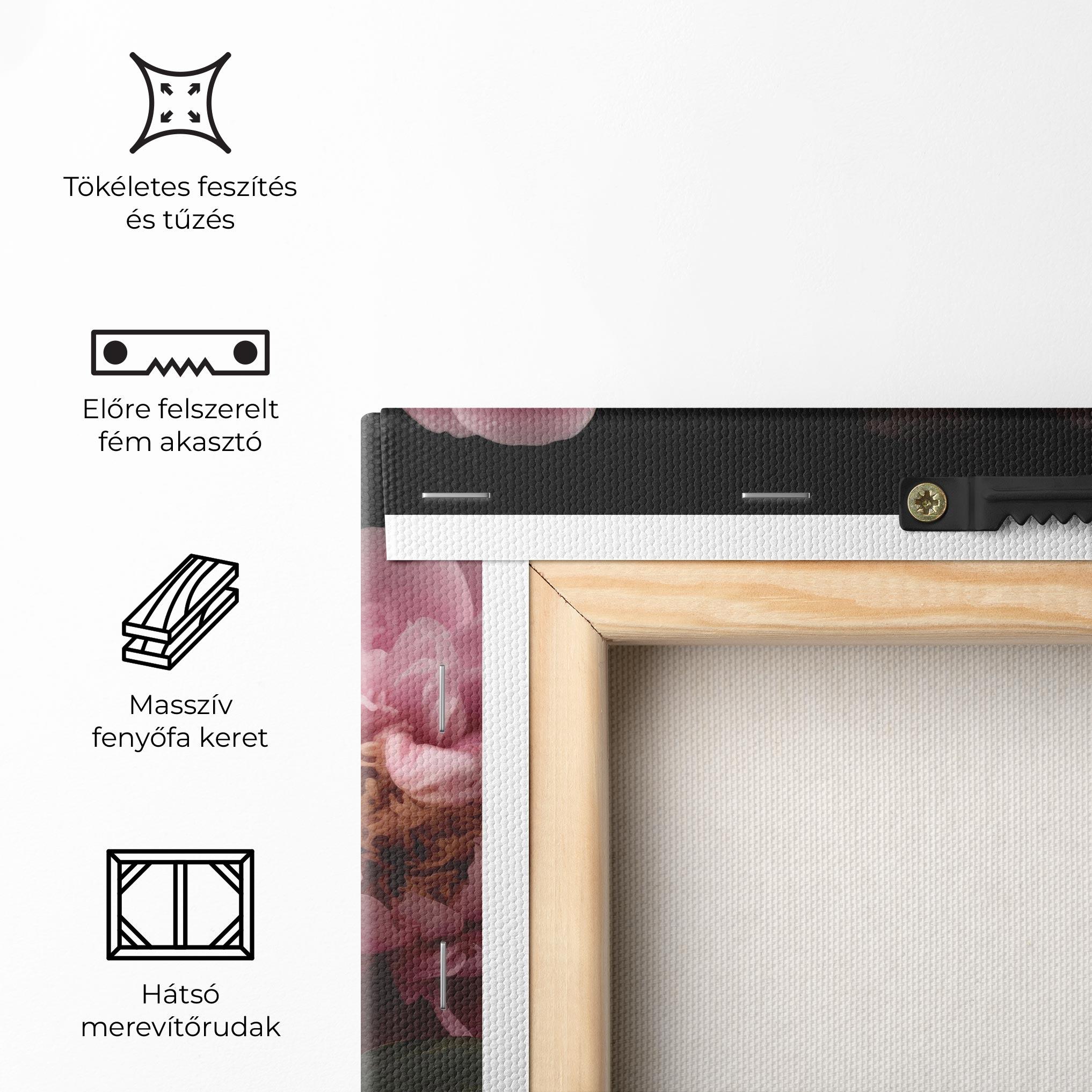 Vászonkép Peony In Smoke mockup 5