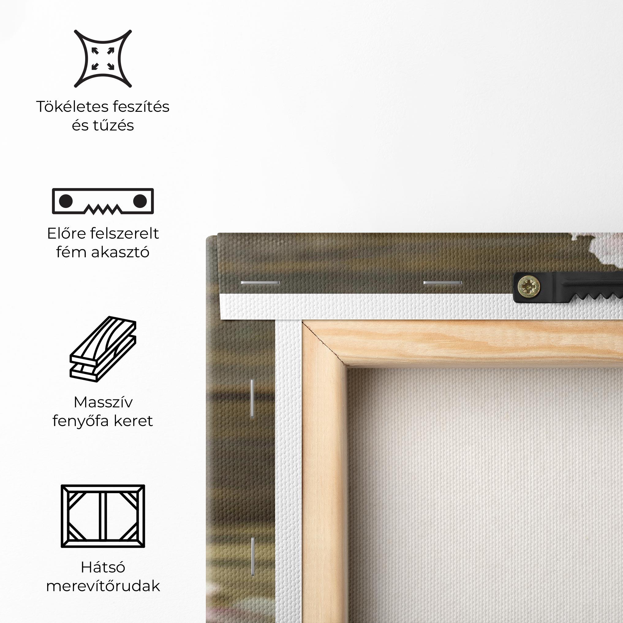 Vászonkép Peony On Table mockup 5