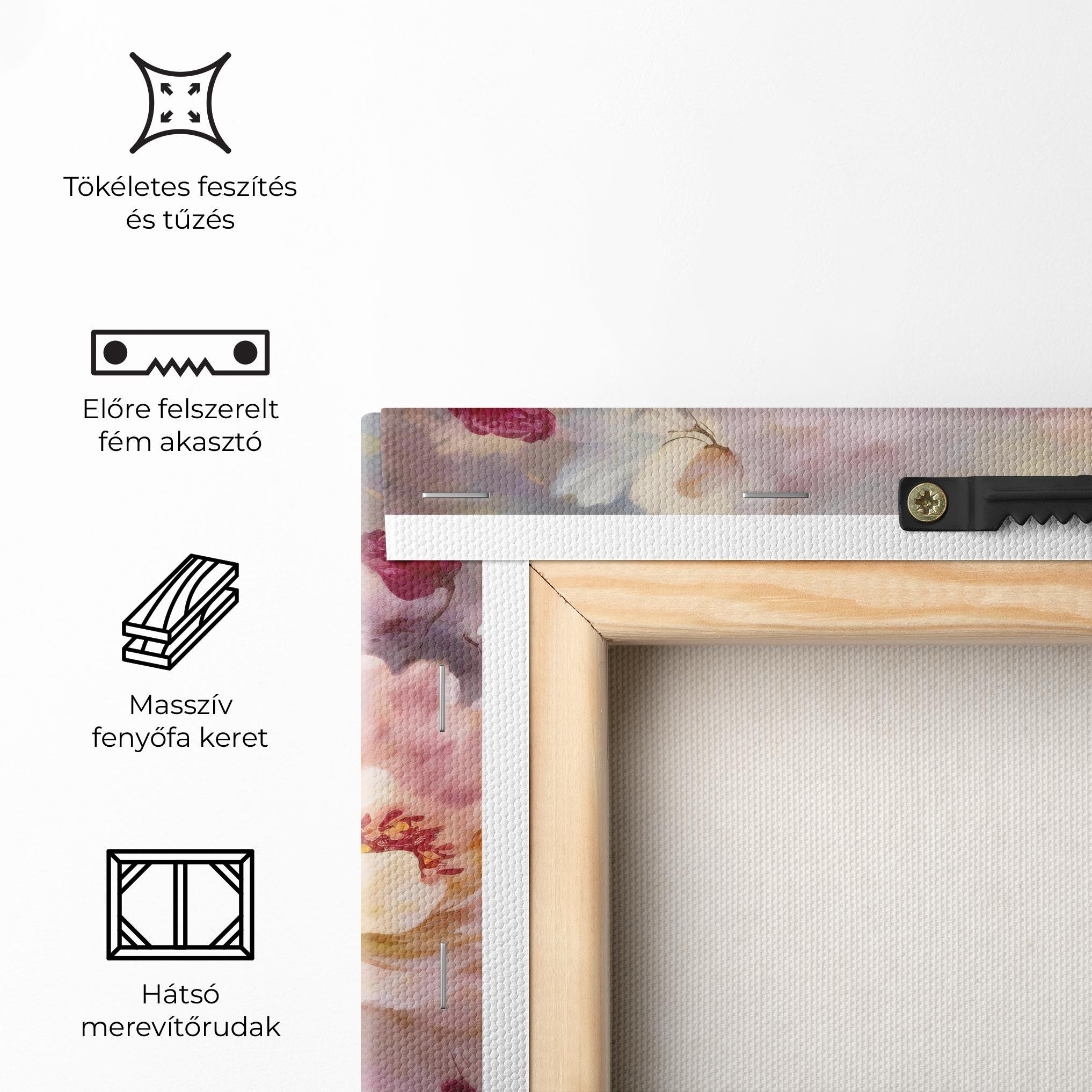 Vászonkép Peony Painting Art mockup 5