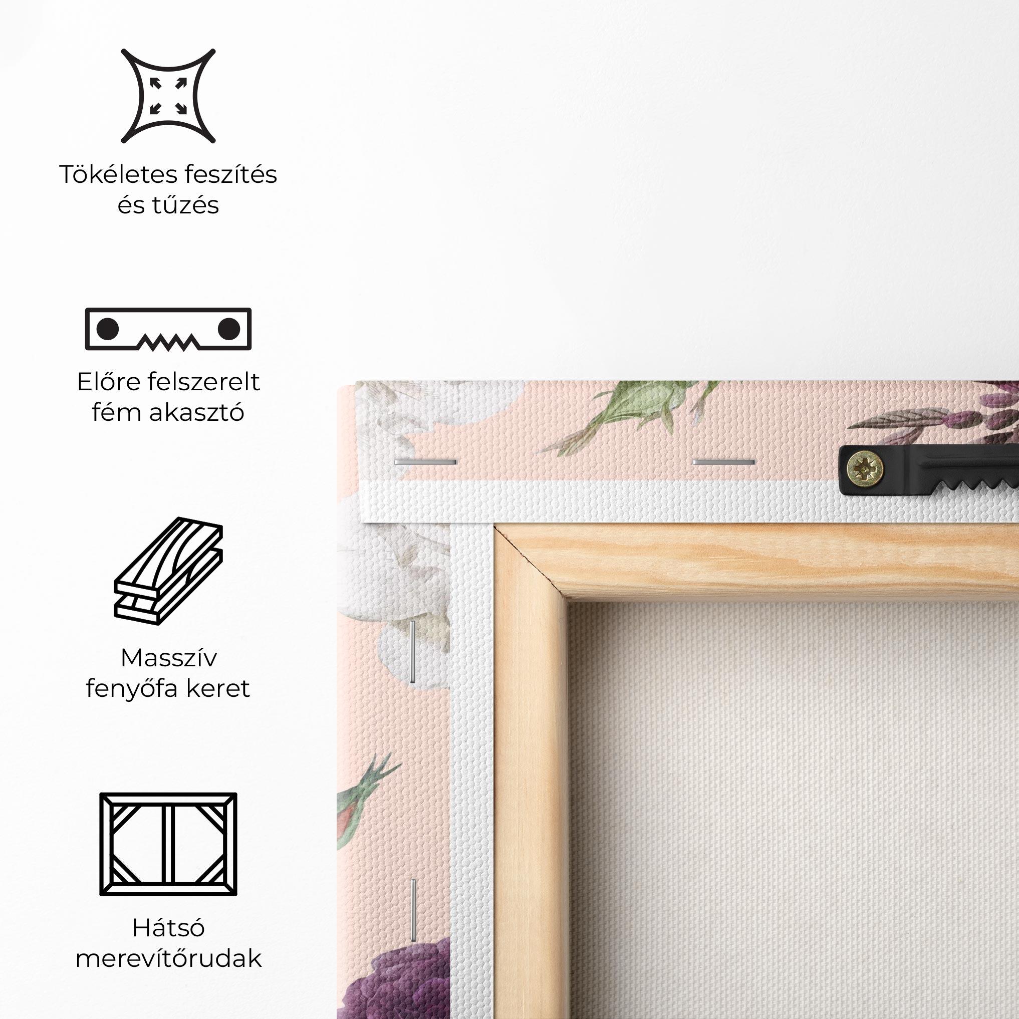 Vászonkép Rose And Peony mockup 5