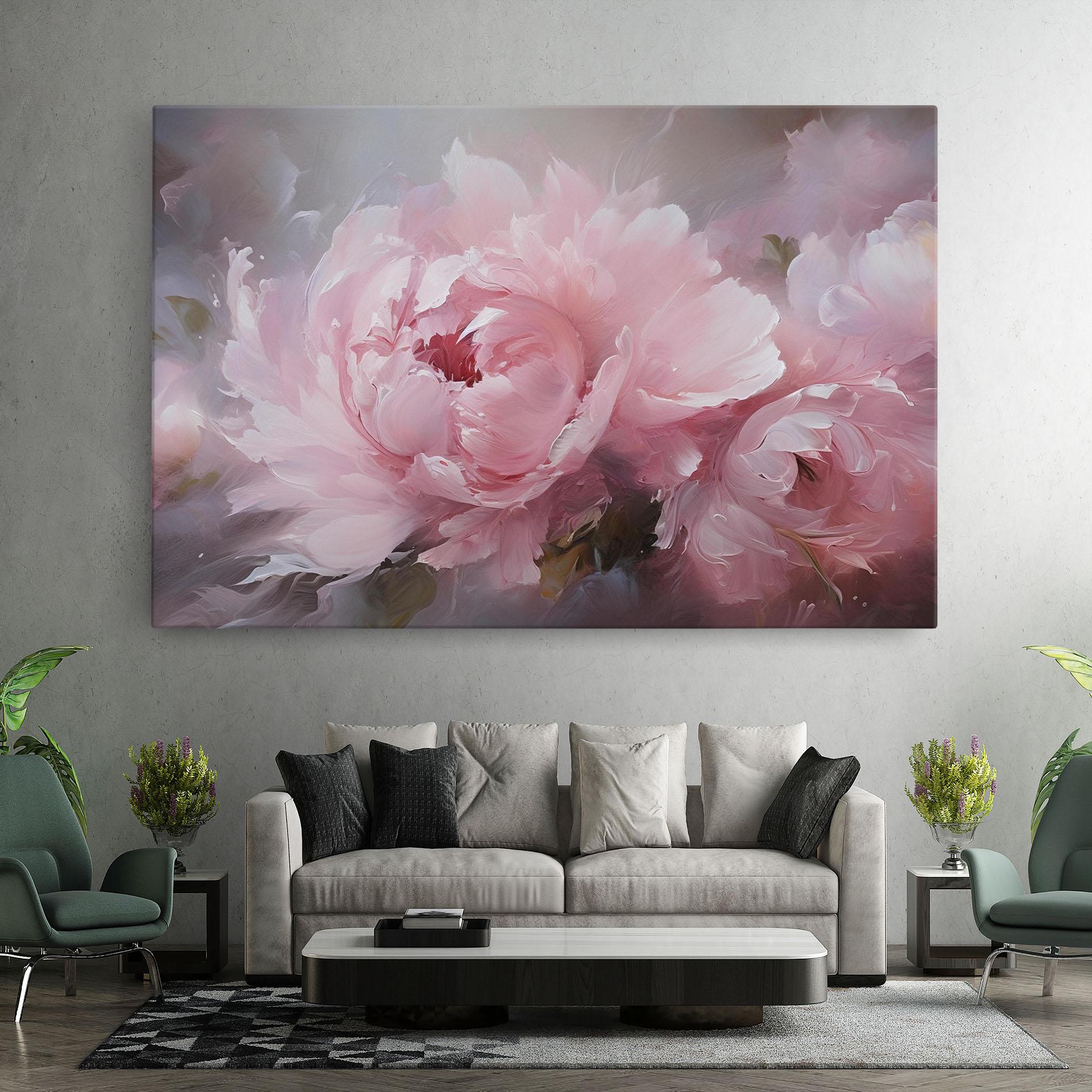 Vászonkép Dreamy Painting Peony mockup 7