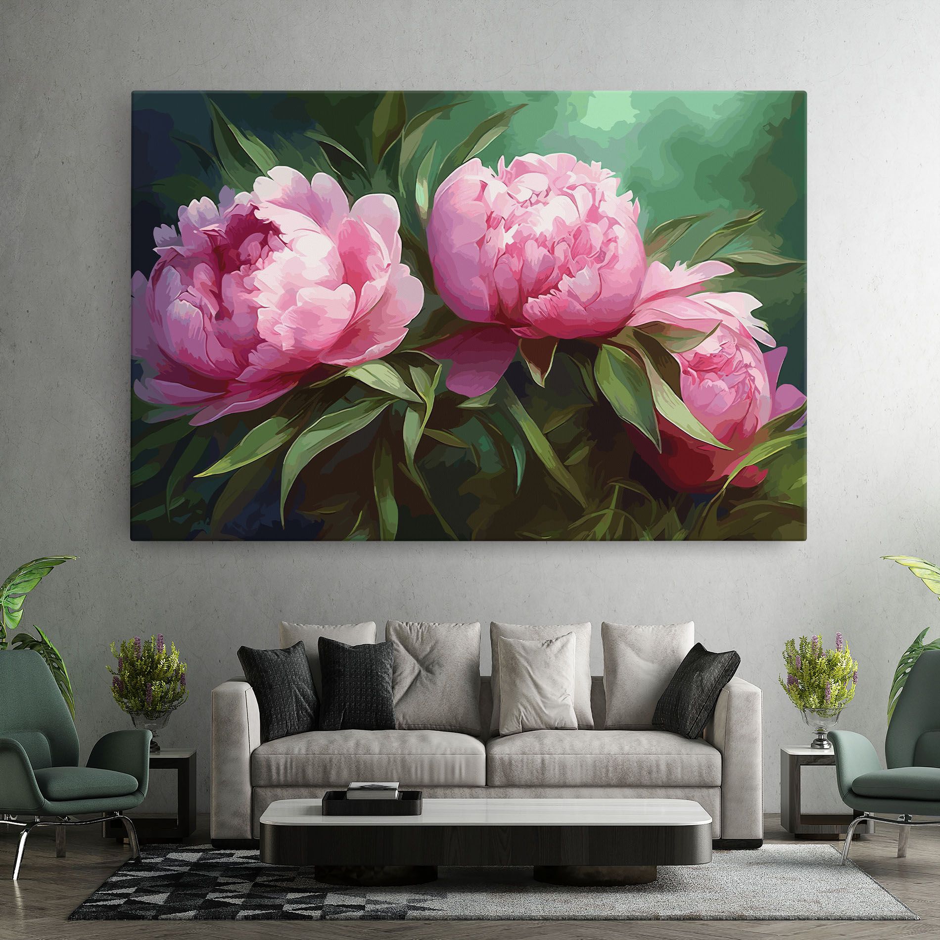 Peonies Art mockup 7