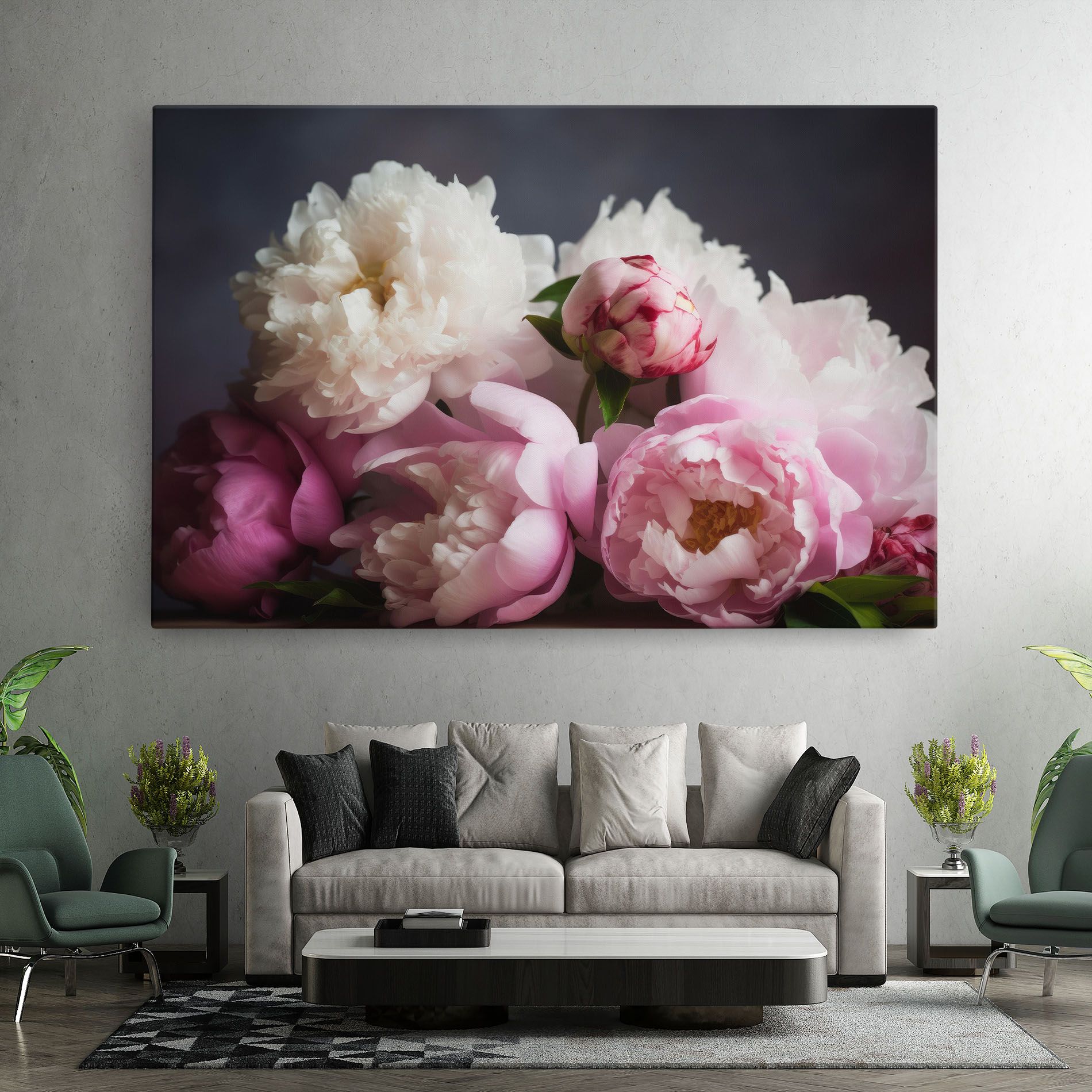 Peonies With Grey mockup 7