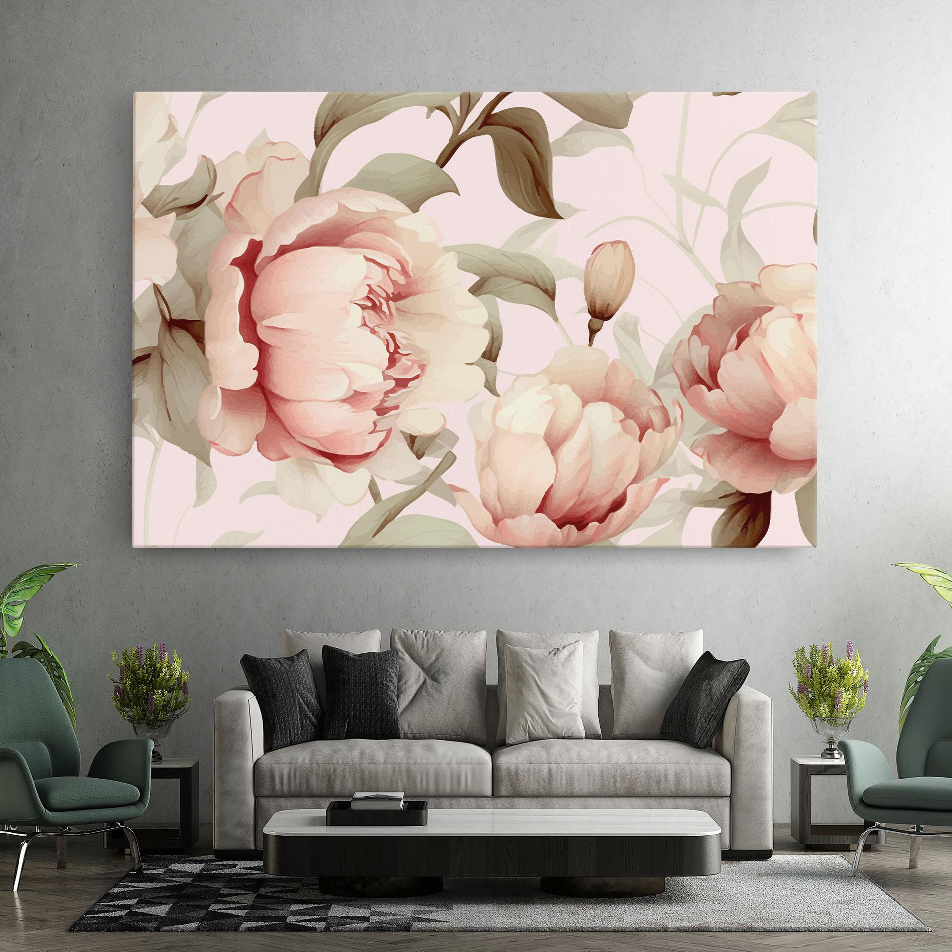 Vászonkép Pink Pretty Peony mockup 7