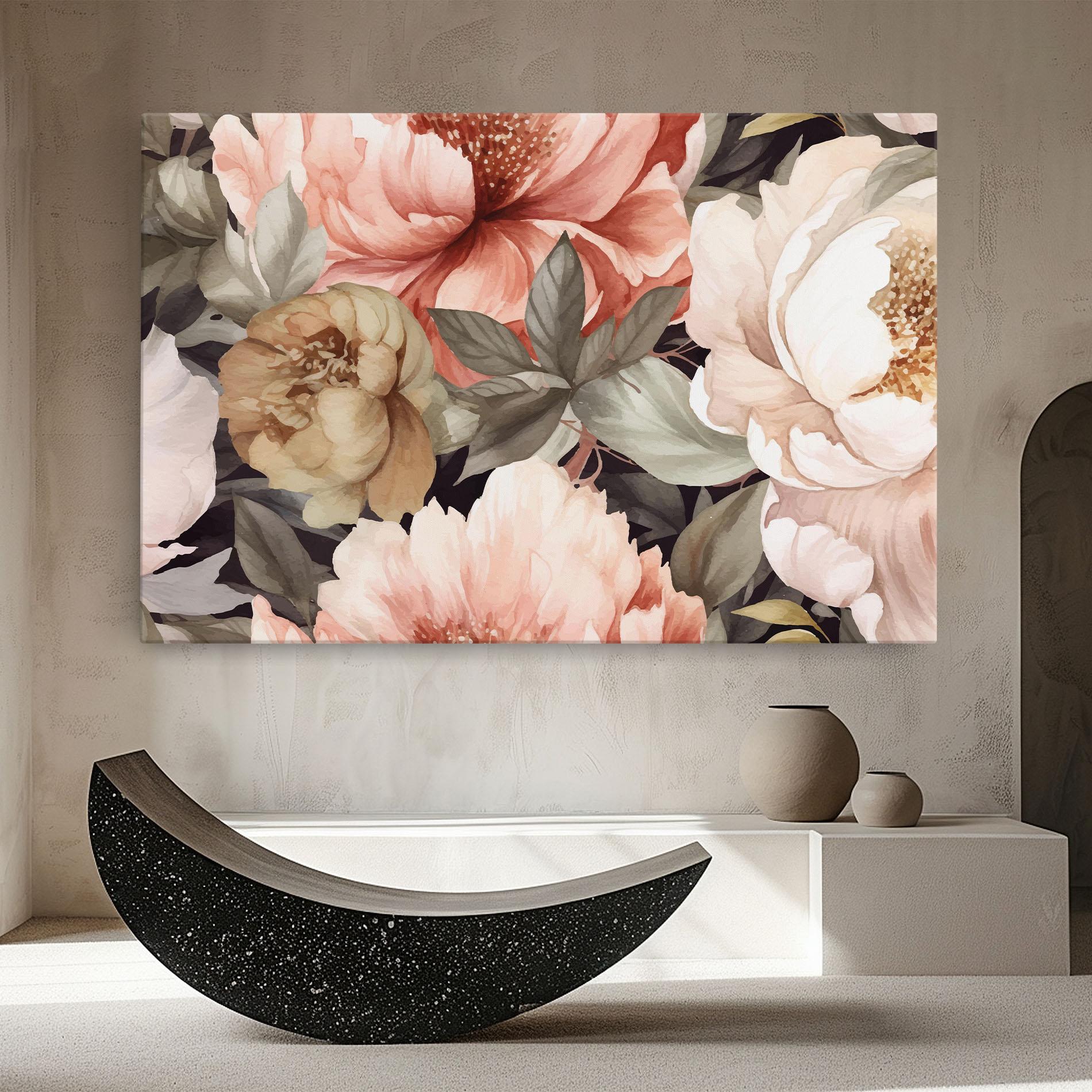 Vászonkép Cream Pink Peony mockup 8