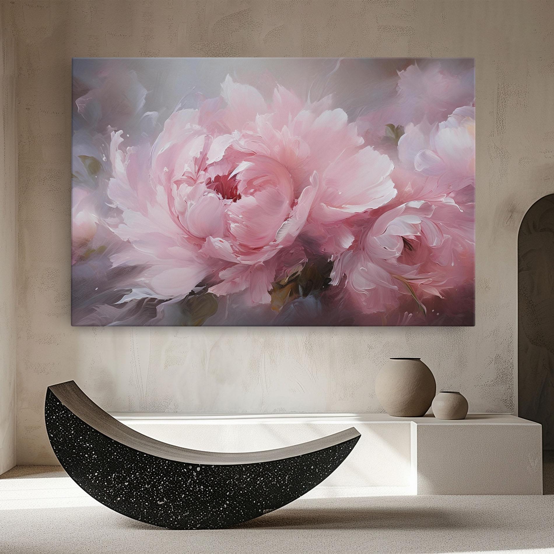 Vászonkép Dreamy Painting Peony mockup 8