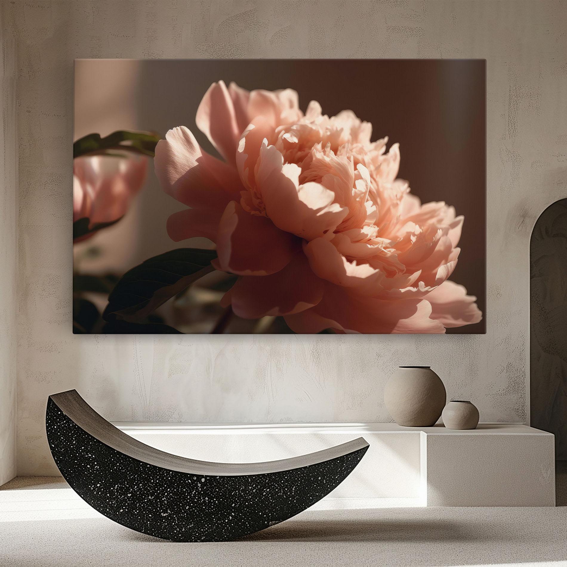 Vászonkép Light Orange Peony View mockup 8