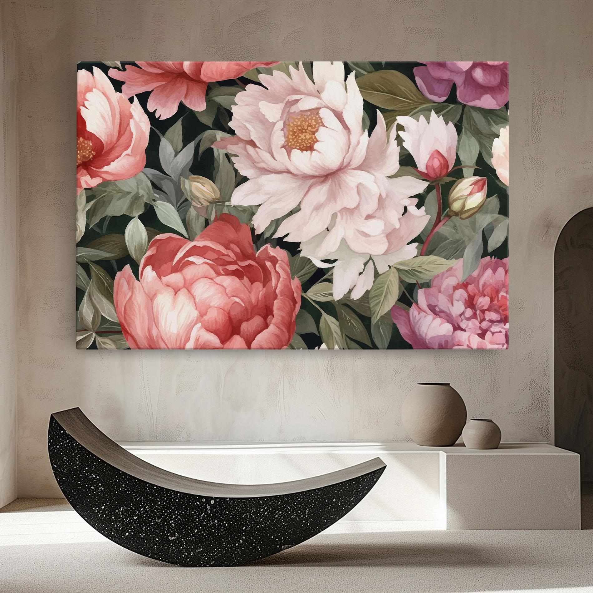 Vászonkép Light Peony Art mockup 8