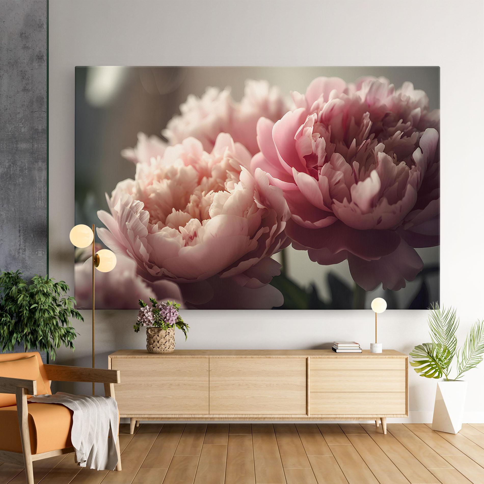 Vászonkép Cream Dreamy Peony mockup 9