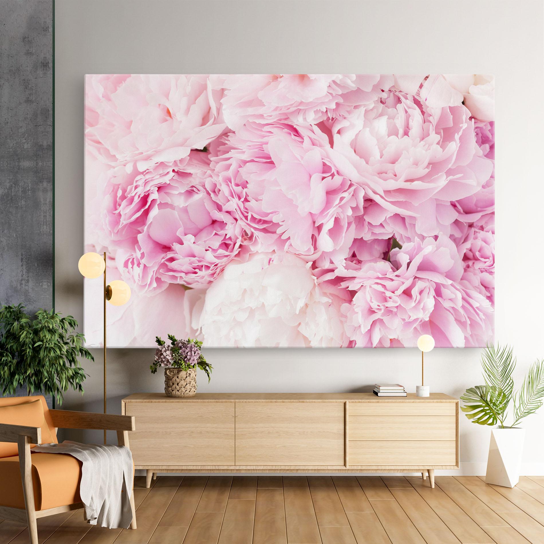Vászonkép Dreamy Pink Pastel Peony mockup 9