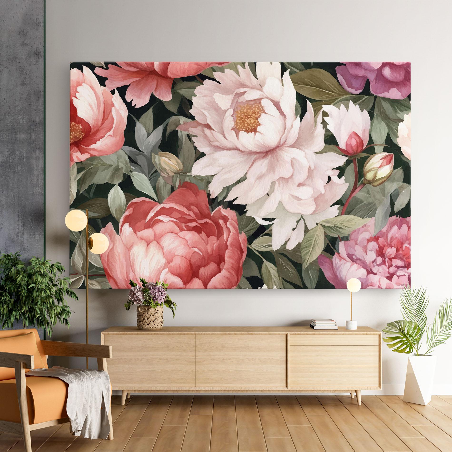 Vászonkép Light Peony Art mockup 9