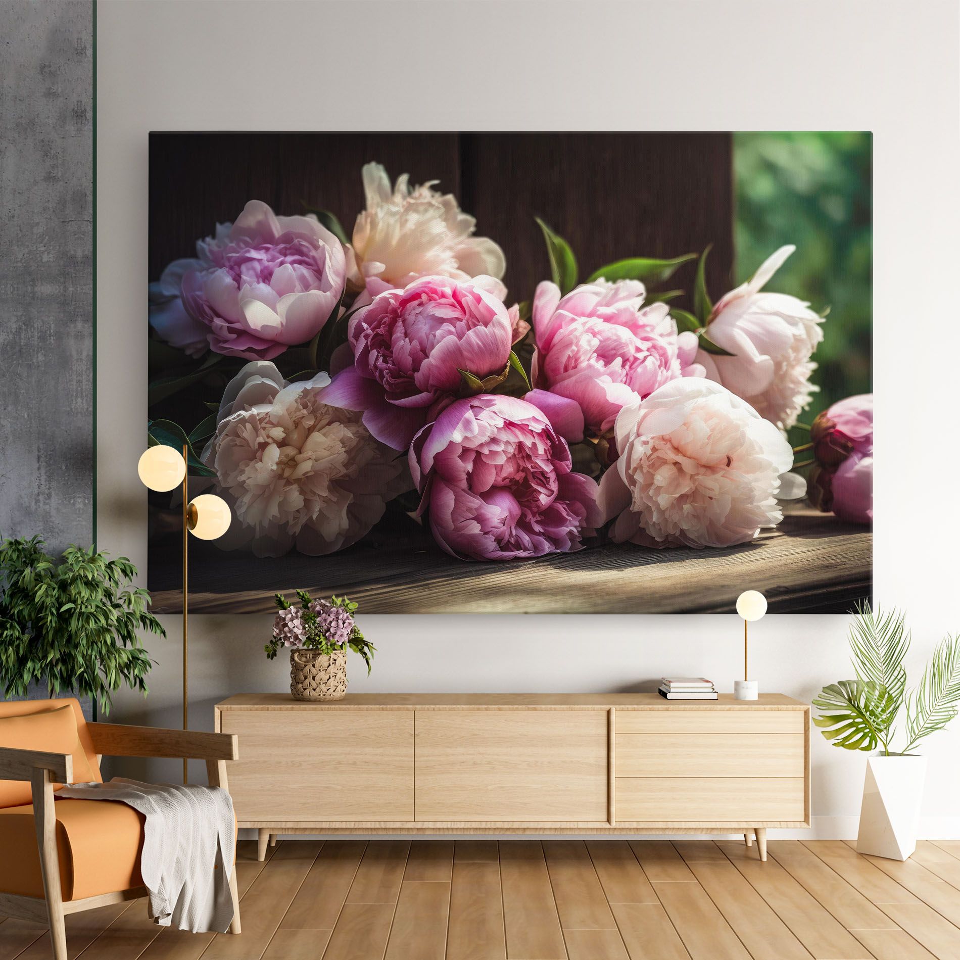 Peonies On The Table mockup 9